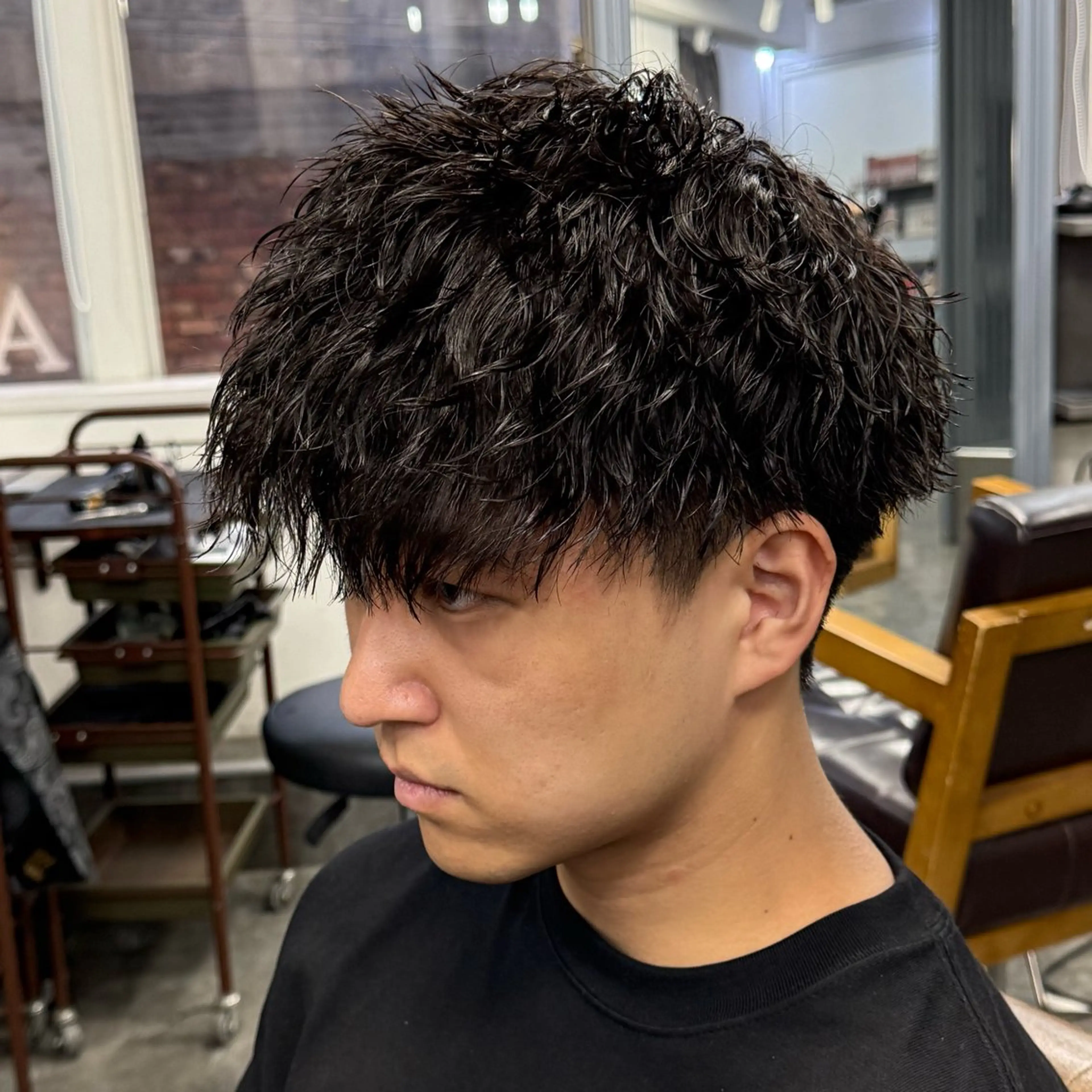 ショート パーマ メンズ 梅田/ツイスパ /短髪/田中崇奨のヘアスタイル