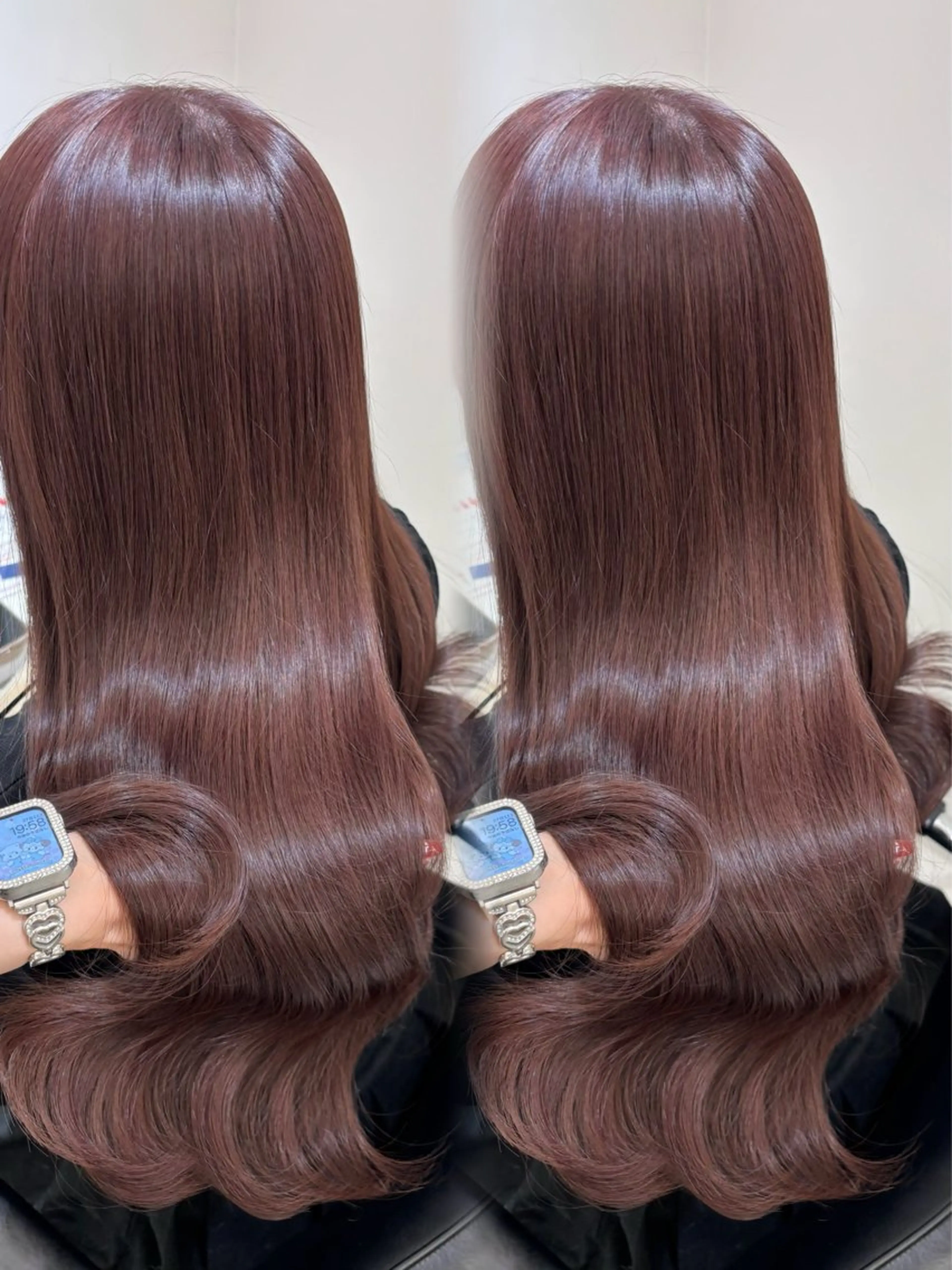 セミロング カラー ブリーチ ブラウンカラー ラベンダーカラー ラベンダーブラウン ブリーチなしカラー ヘアカラー 盛れる顔周り🤍渋谷 Risa🎀のヘアスタイル