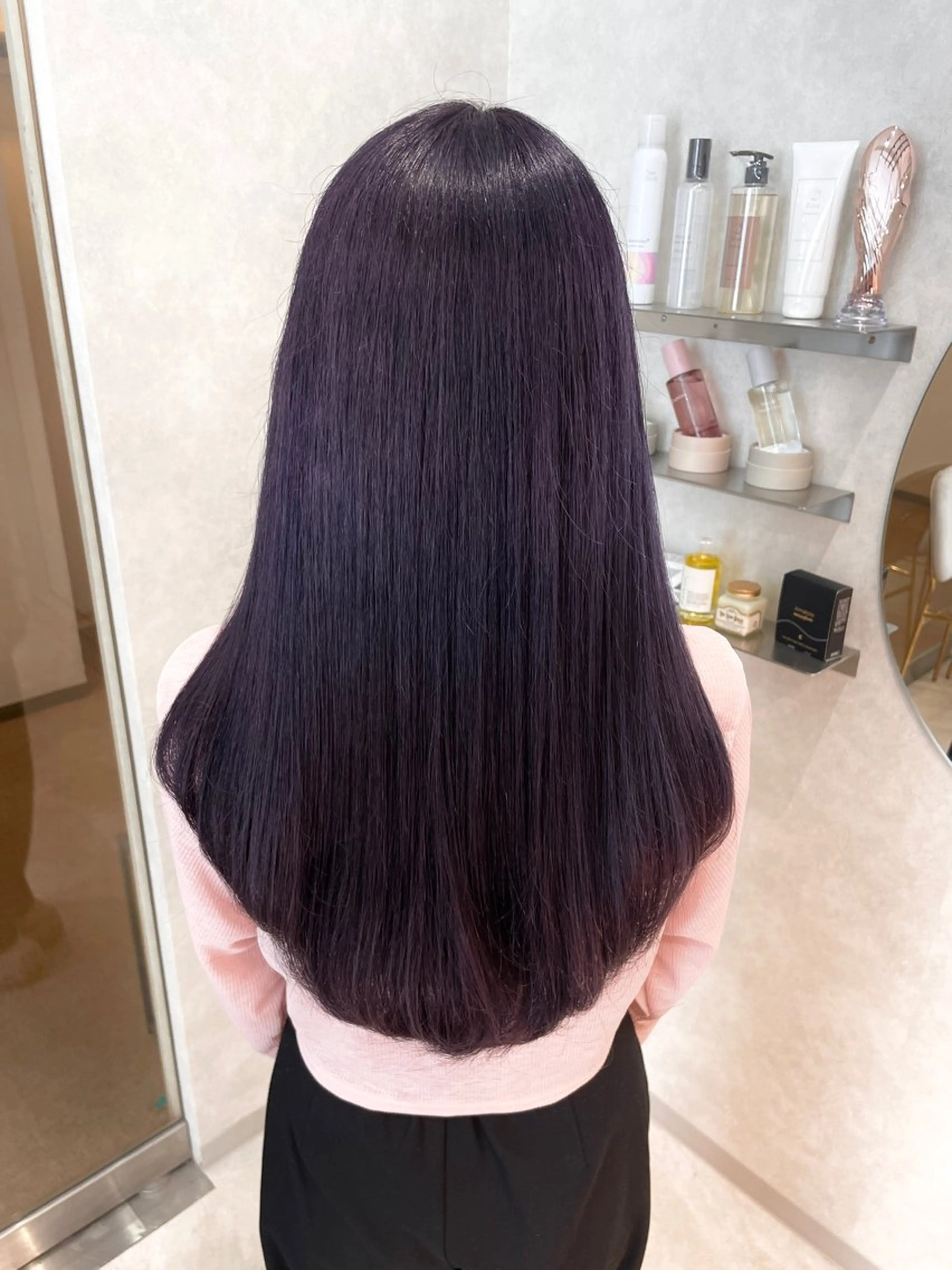 ロング ボブ ハイライト 髪質改善 レイヤーカット 縮毛矯正 ヘアカラー トリートメント 髪質改善/レイヤー 本田拓也のヘアスタイル