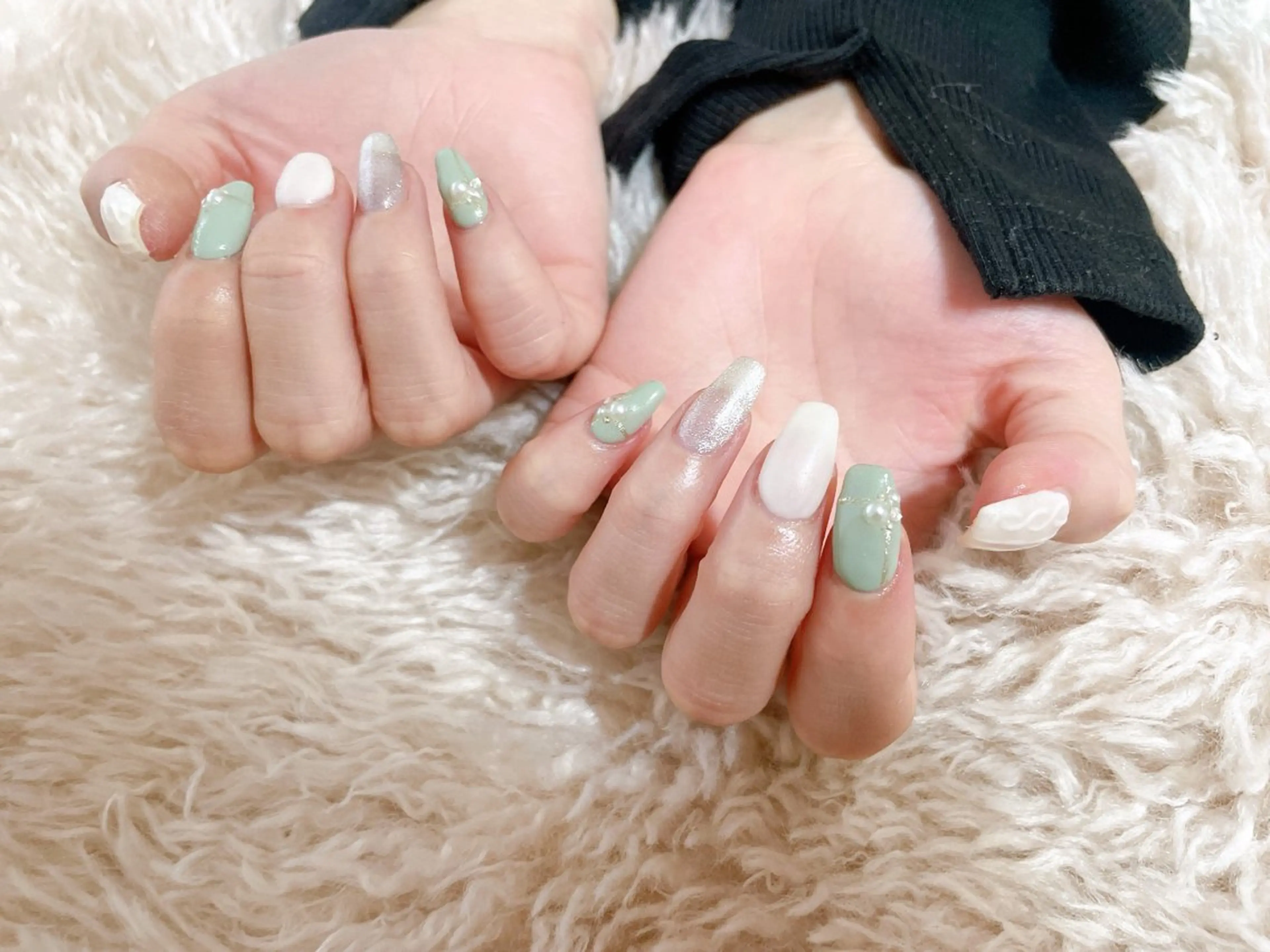 ネイル ジェルネイル 韓国ネイル パラジェル kikinail 溝の口のネイルデザイン