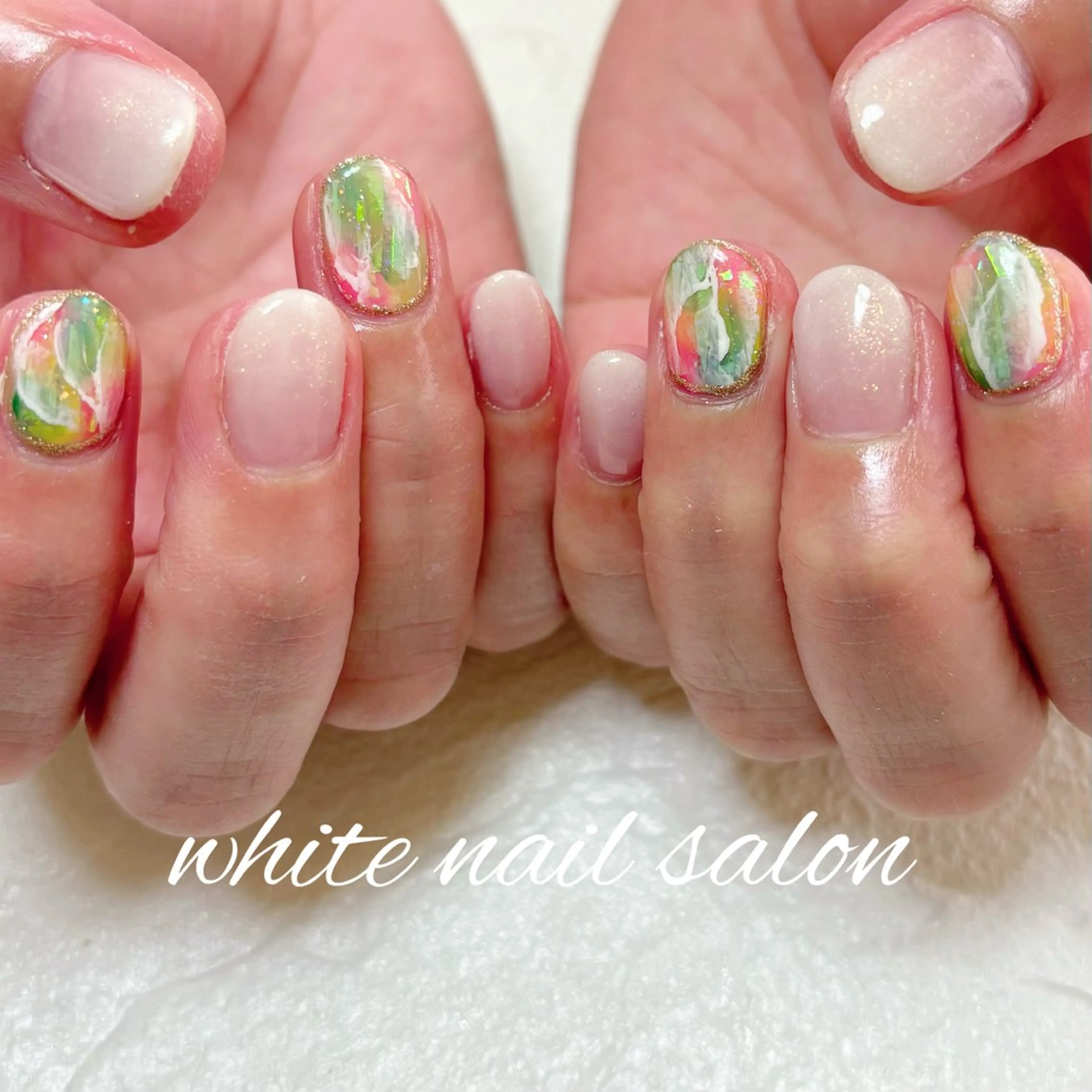 ネイル ホワイト ハンドネイル white nail salonのネイルデザイン
