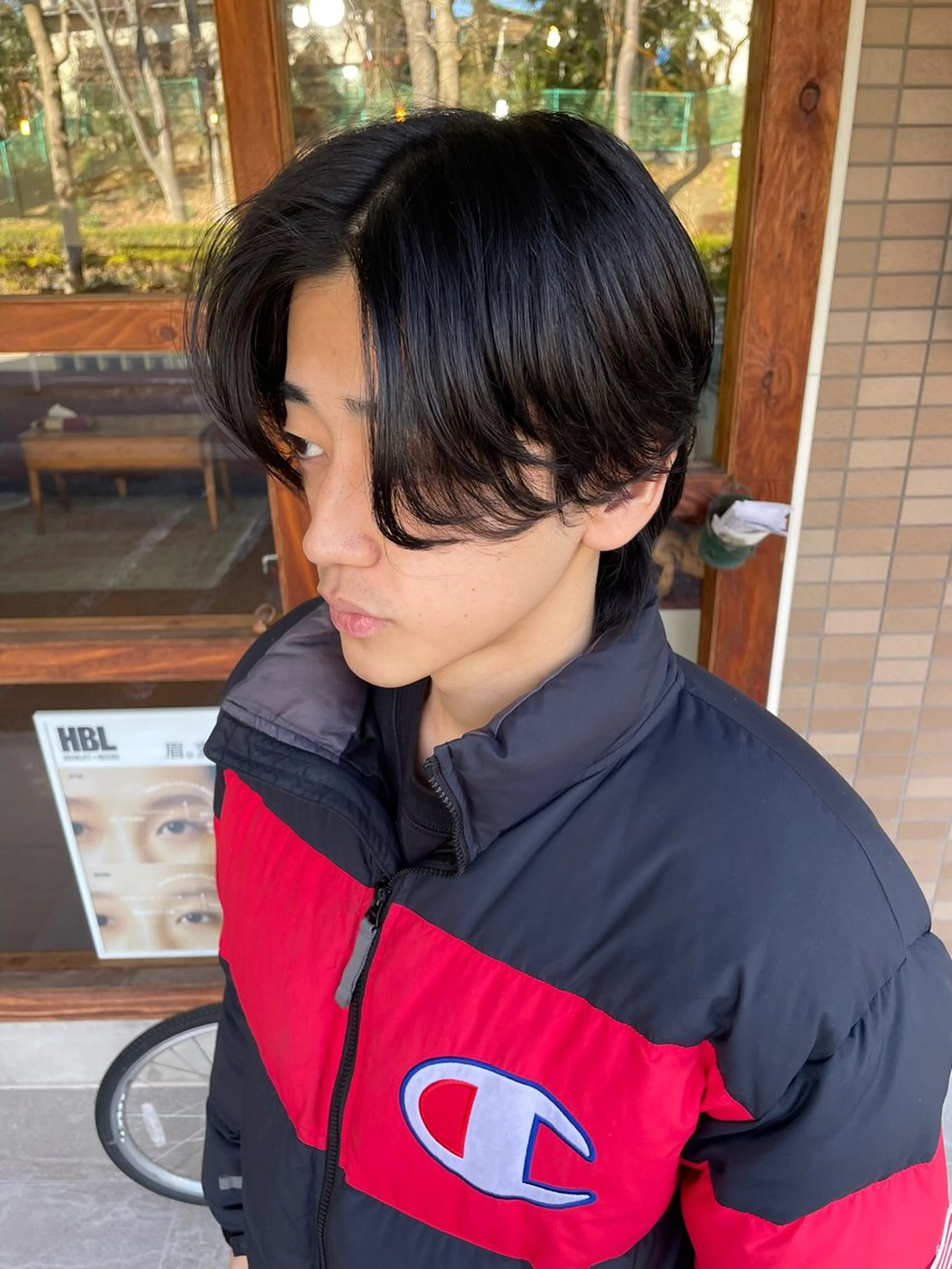 メンズ センターパート カット marbles 森田雅治のヘアスタイル