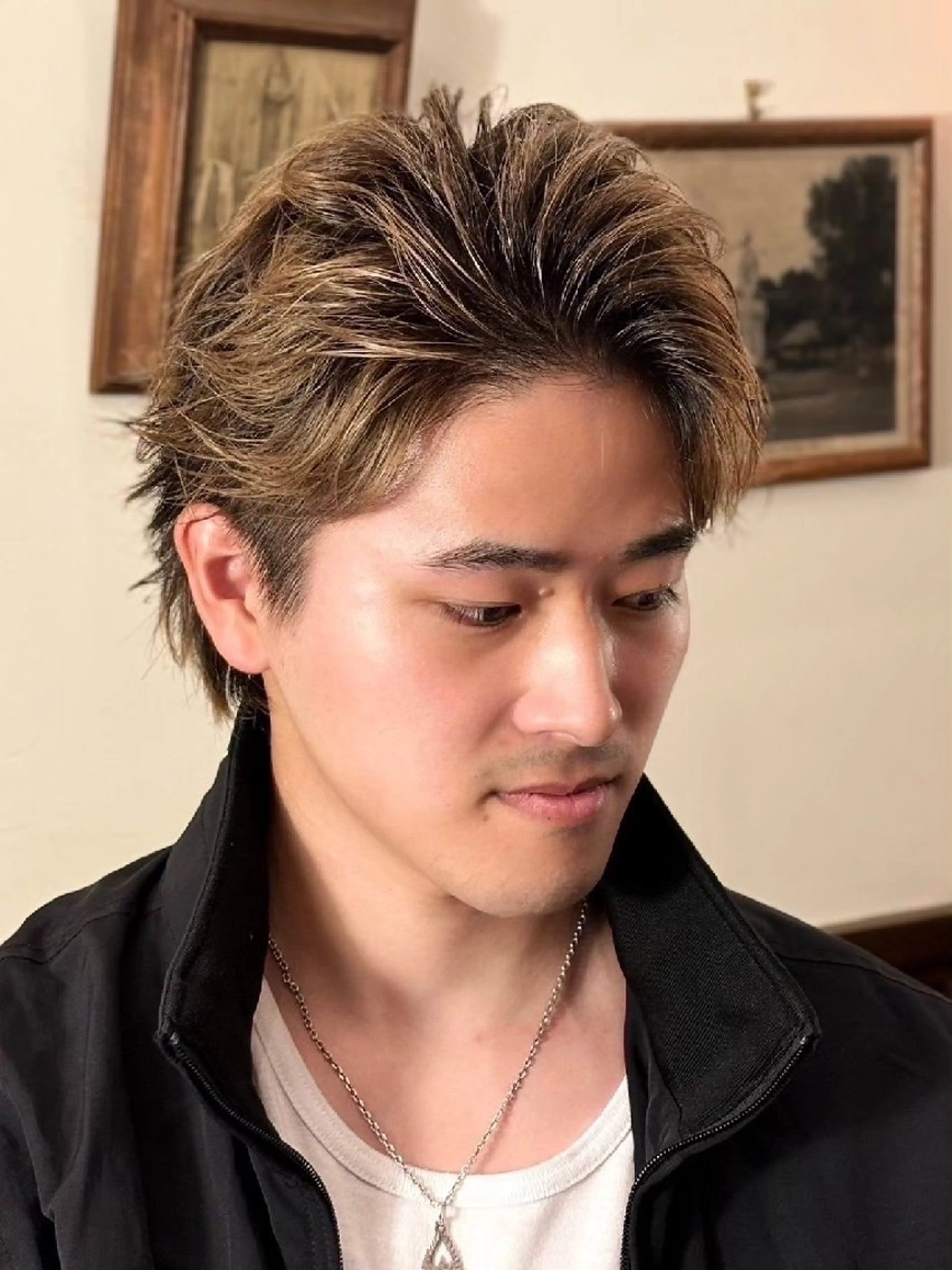 ミディアム ヒロ銀座バーバーショップ大宮店所属・ヒロ銀座大宮店 峯岸 翼のヘアスタイル