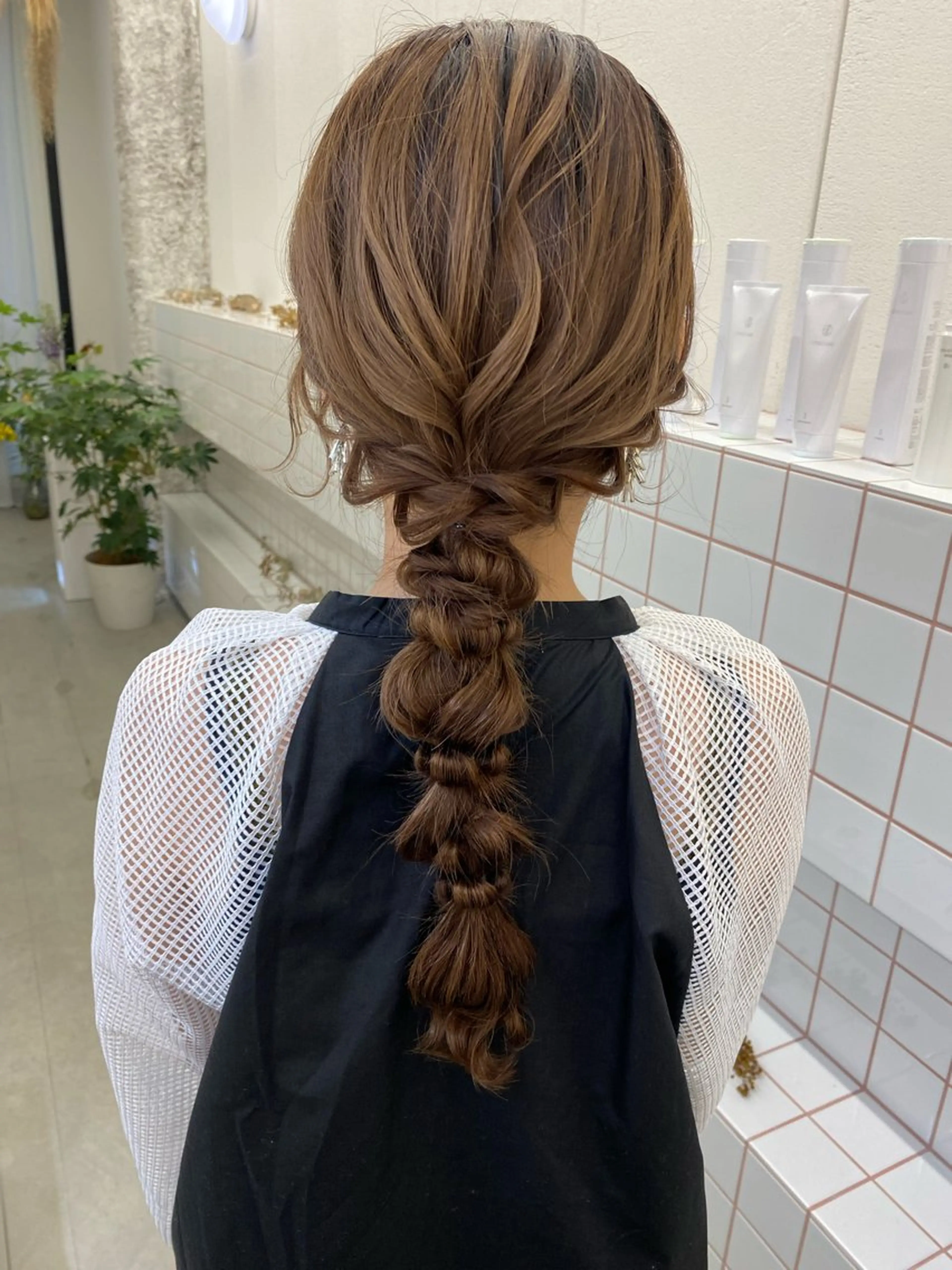 ロング カラー ヘアアレンジ ヘアカラー トリートメント ヘアセット NIKO/名古屋/ 伏見/花屋併設のヘアスタイル