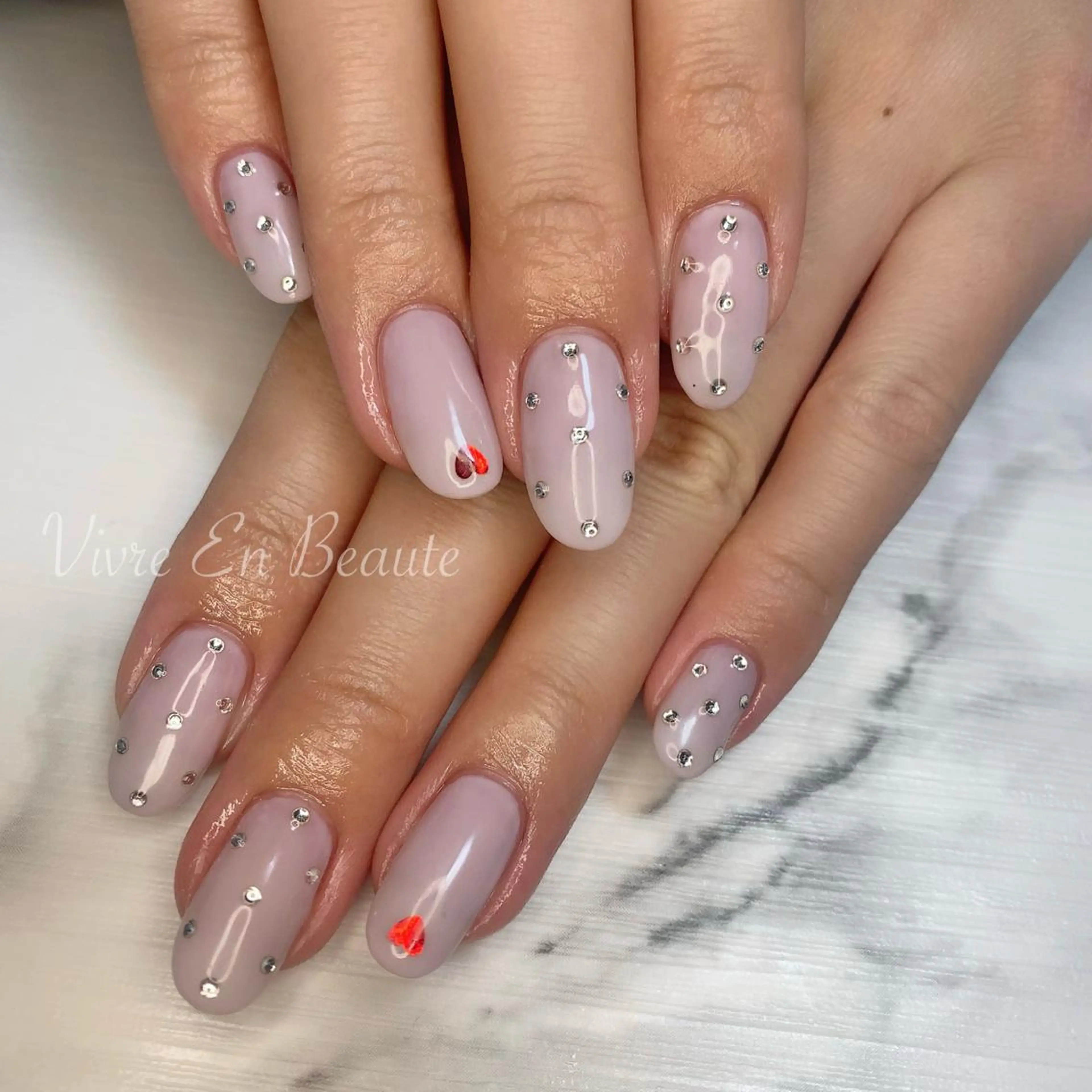 ネイル ワンカラーネイル ストーンネイル S Nailのネイルデザイン