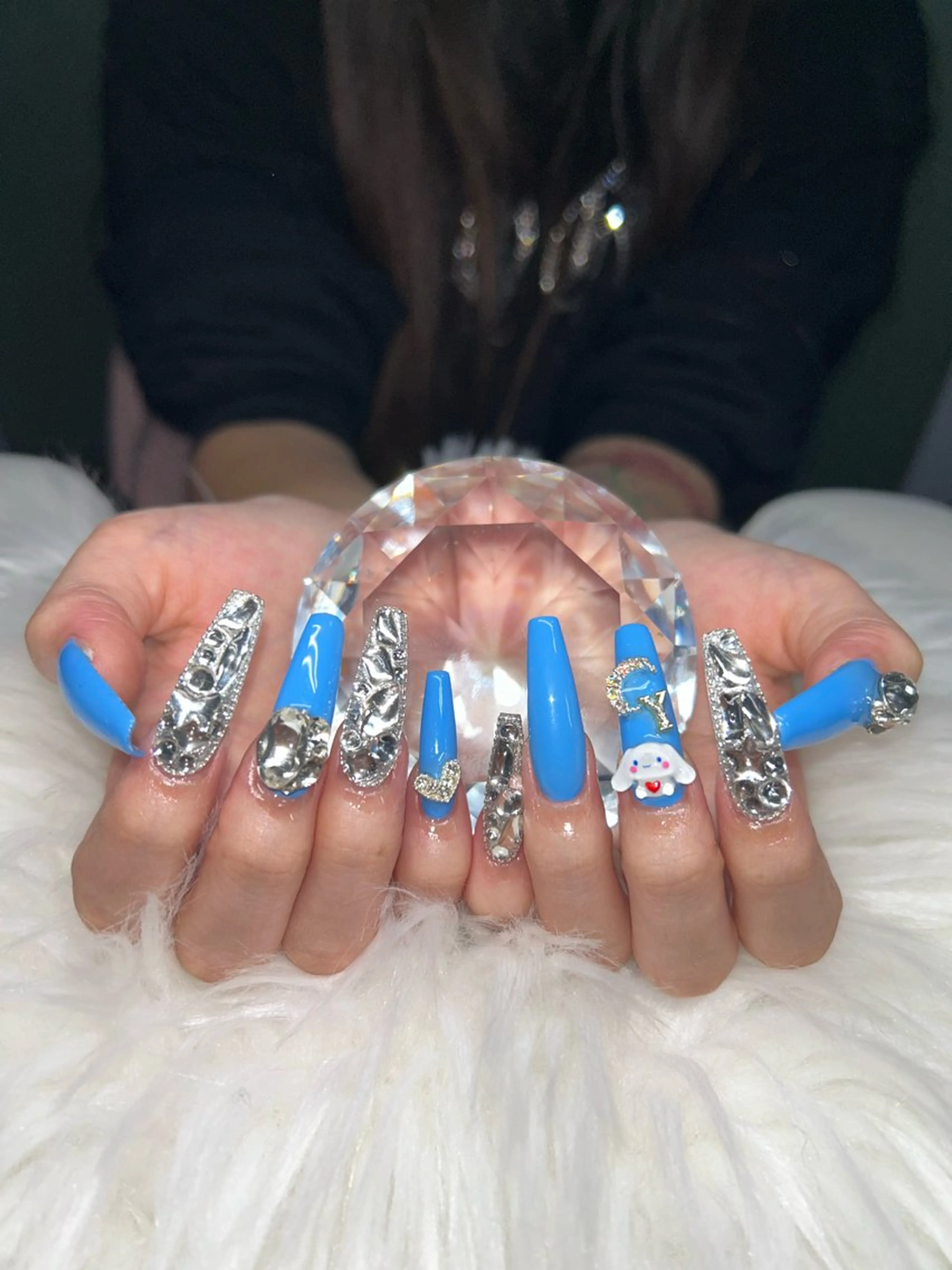 ネイル アートネイル オーロラネイル チークネイル 長さ出し フットネイル ハンドネイル Chan nailsのネイルデザイン