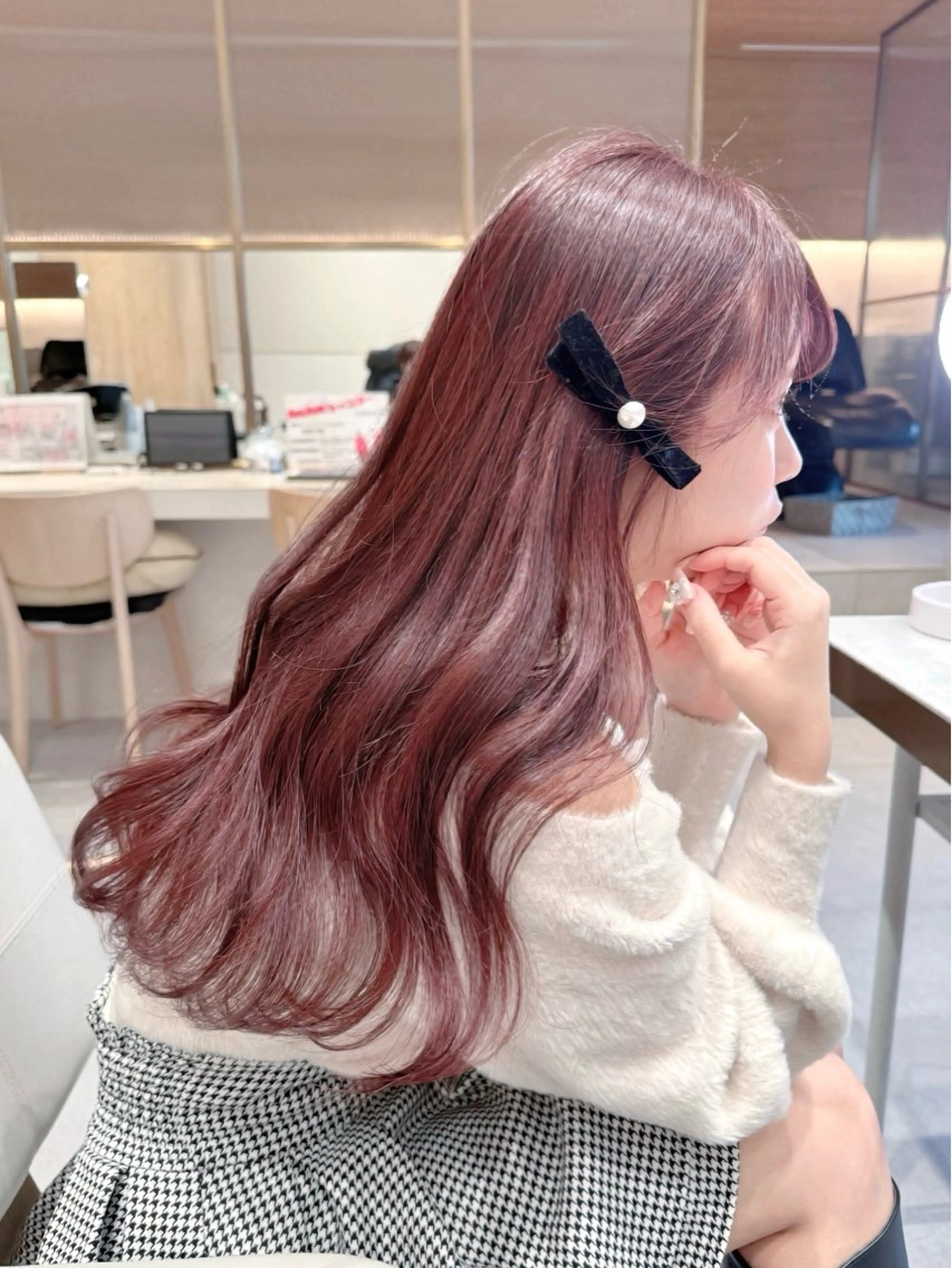 ロング カラー ヘアカラー トリートメント ヘッドスパ ヘアセット 韓国ヘア/レイヤー/ 顔まわり/りょーとのヘアスタイル