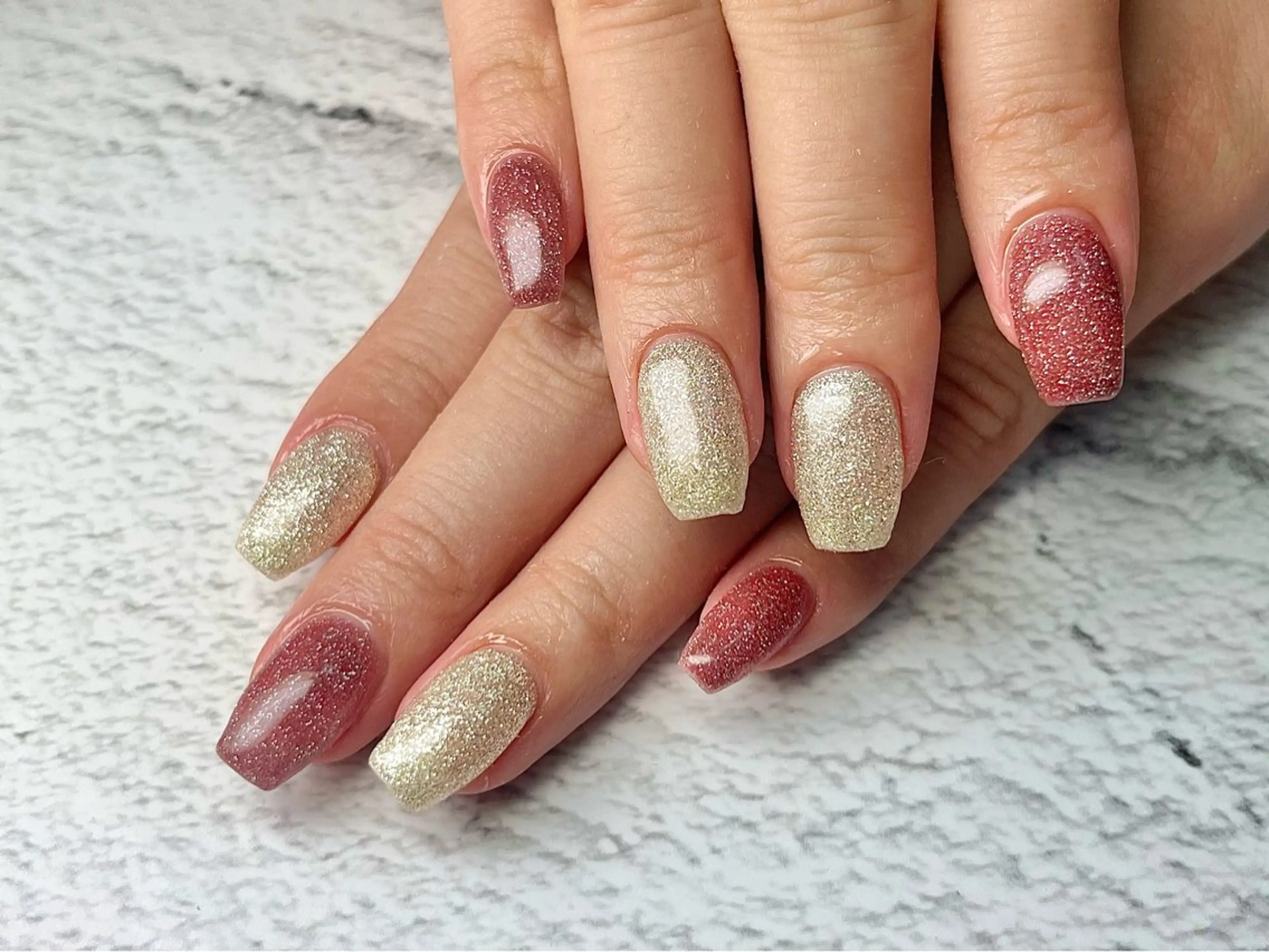 ネイル ラメ(グリッター) Queen nail 北堀江 ASUKAのネイルデザイン