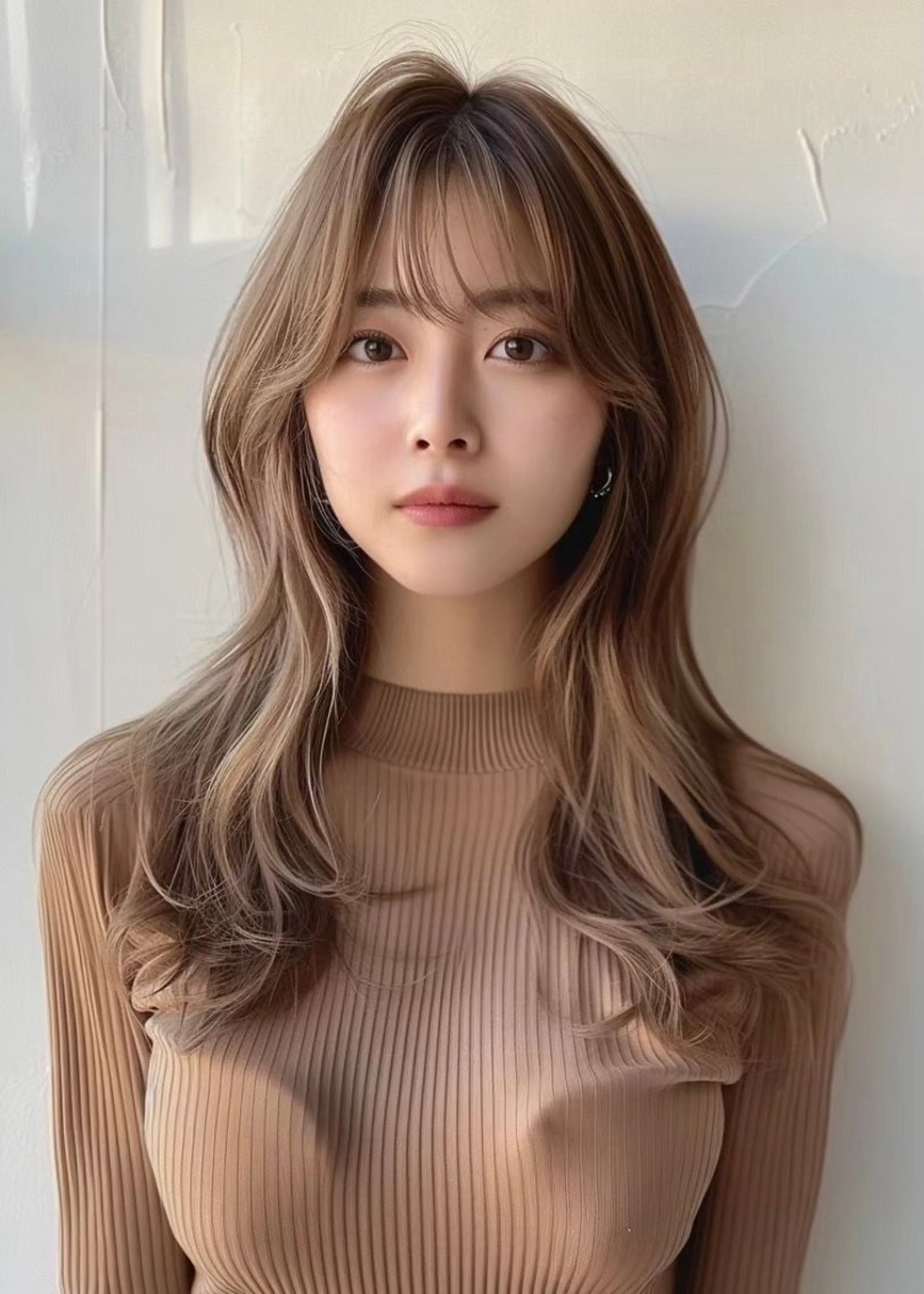 セミロング パーマ セミロングパーマ デジタルパーマ 40代以上限定 縮毛矯正モデル募集中のヘアスタイル