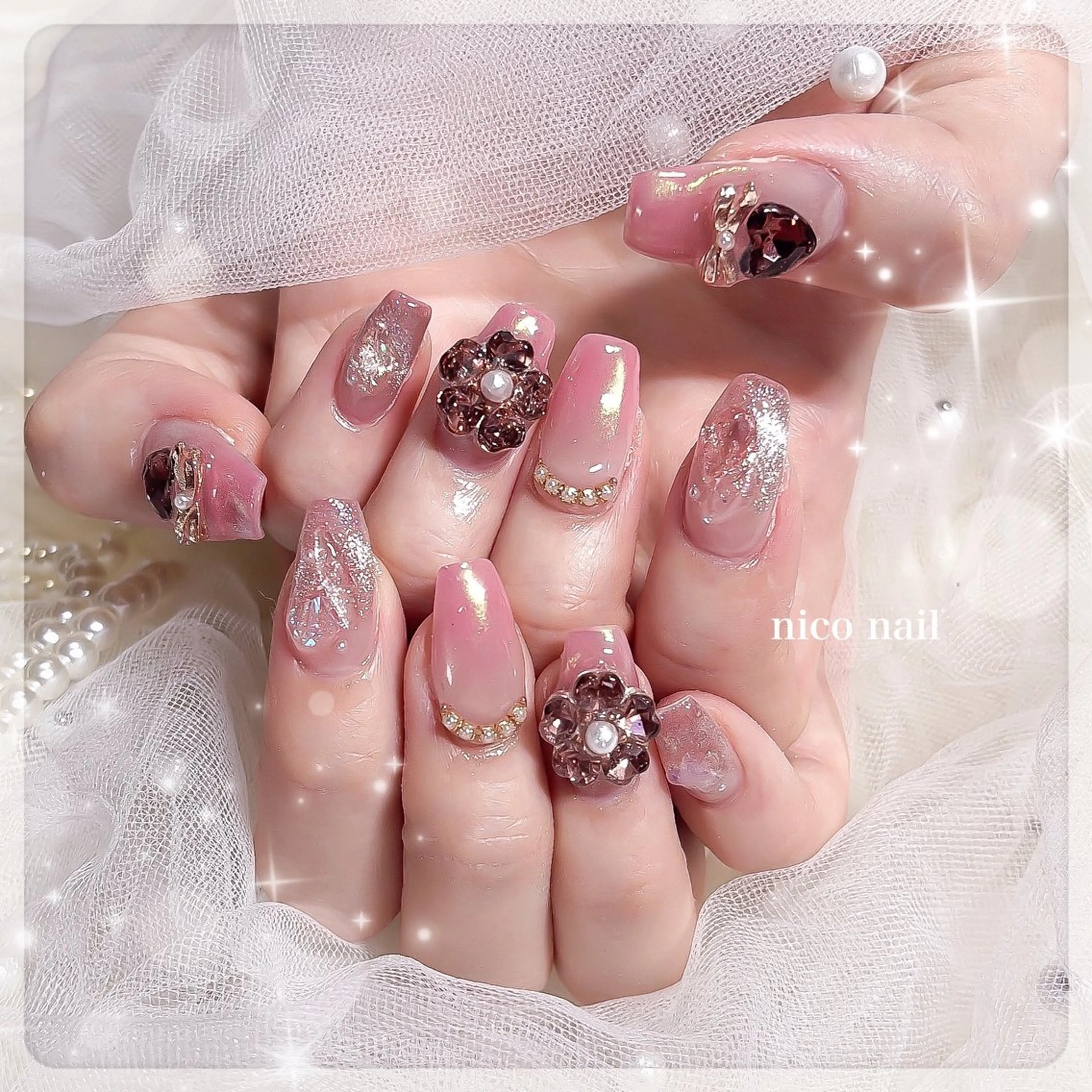 ネイル 春ネイル 三鷹🎀韓国ネイル/ niconail🪄のネイルデザイン