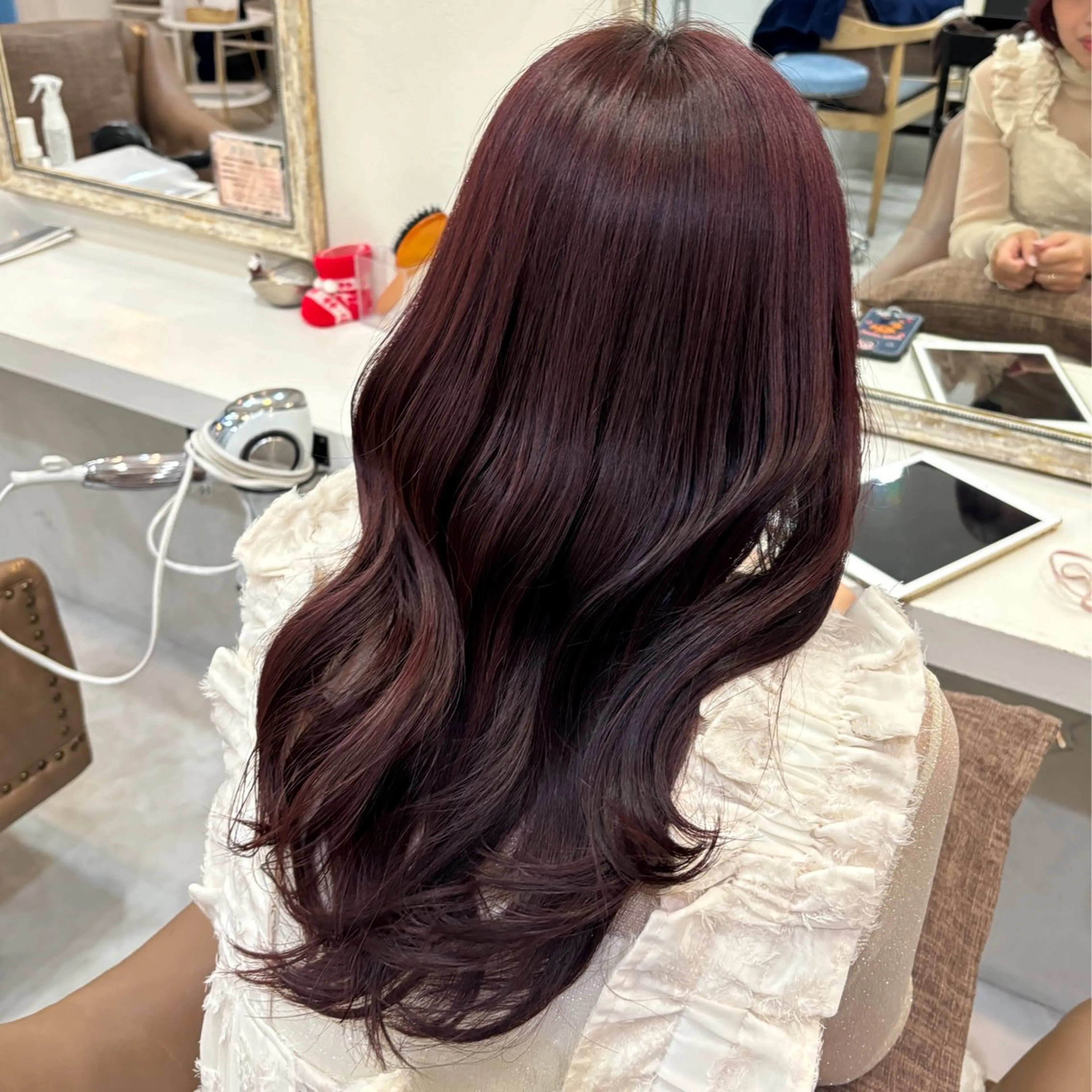 セミロング カラー ラベンダーカラー ラベンダーピンク ピンクカラー Ｆ.まひろ🎀 暖色カラー／ベージュのヘアスタイル