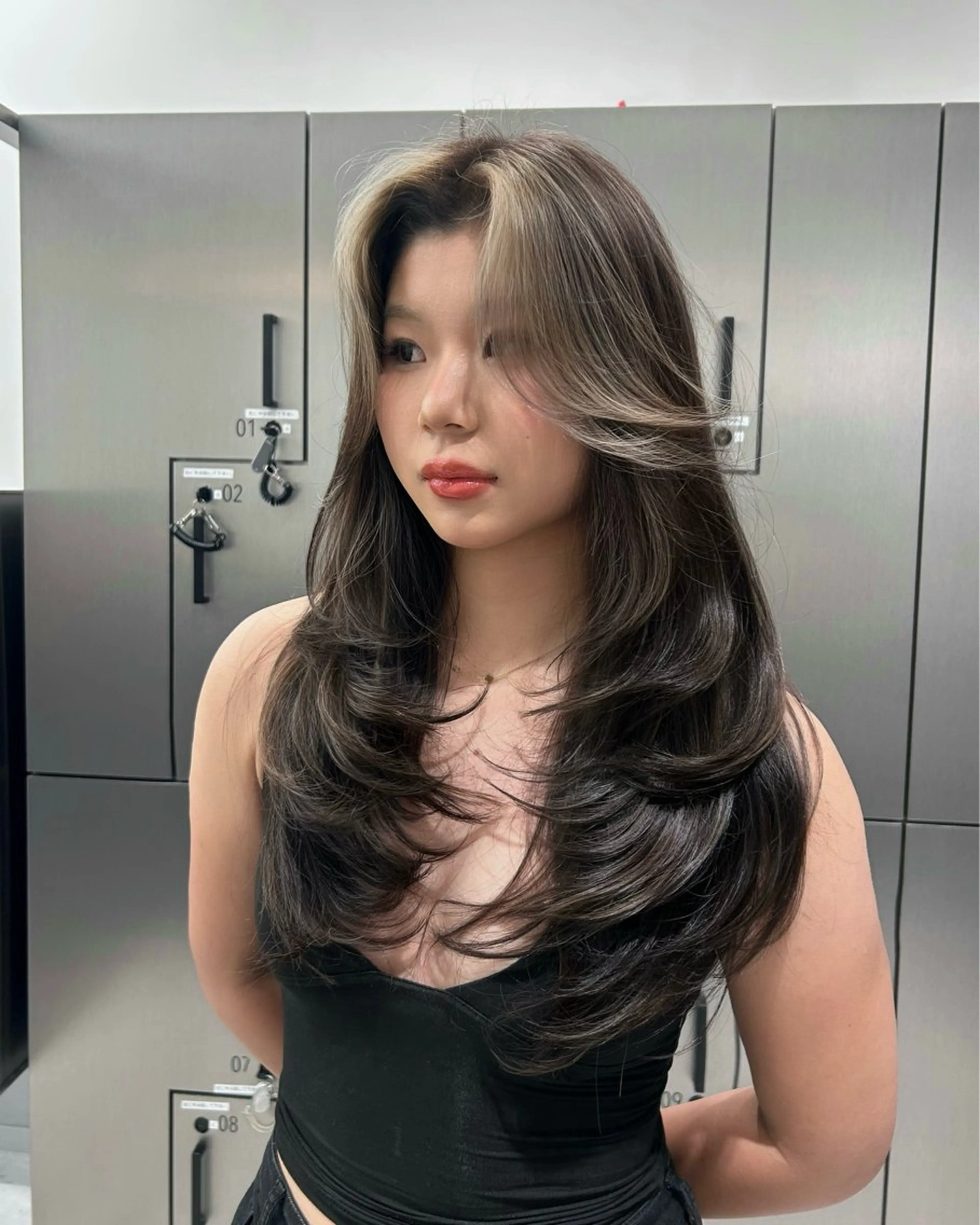 ロング 外国人風カラー ハイライト レイヤーカット カット ヘアカラー 大人レイヤー/艶美髪 🇺🇸TOMONAのヘアスタイル