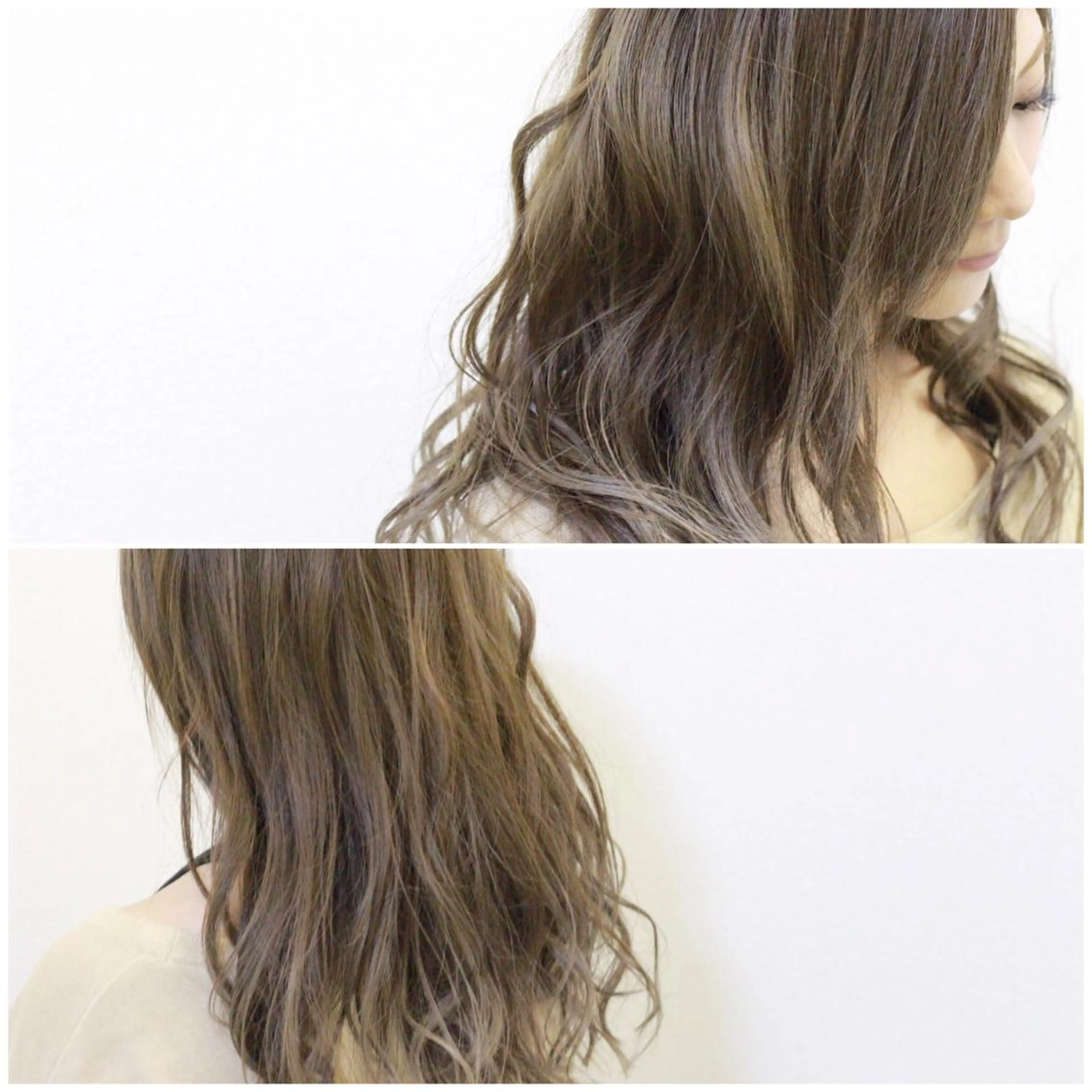 ロング カラー アッシュ ハイトーンカラー カット Viage （ビアージュ）のヘアスタイル