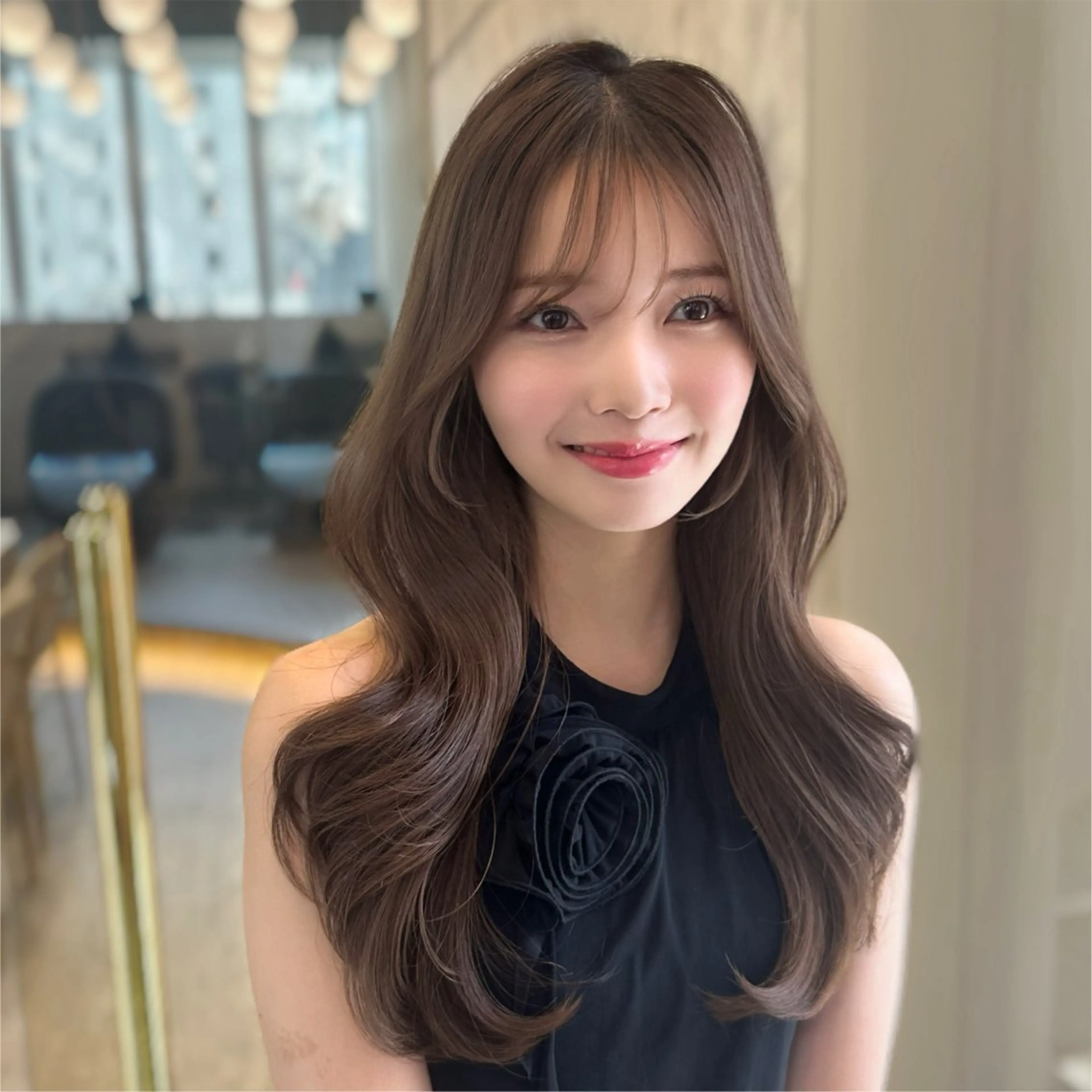 セミロング カラー ベージュカラー ヘーゼル 韓国風ヘア レイヤーカット カット ヘアカラー トリートメント 新宿/韓国風レイヤー 髪質改善/渋谷直樹のヘアスタイル