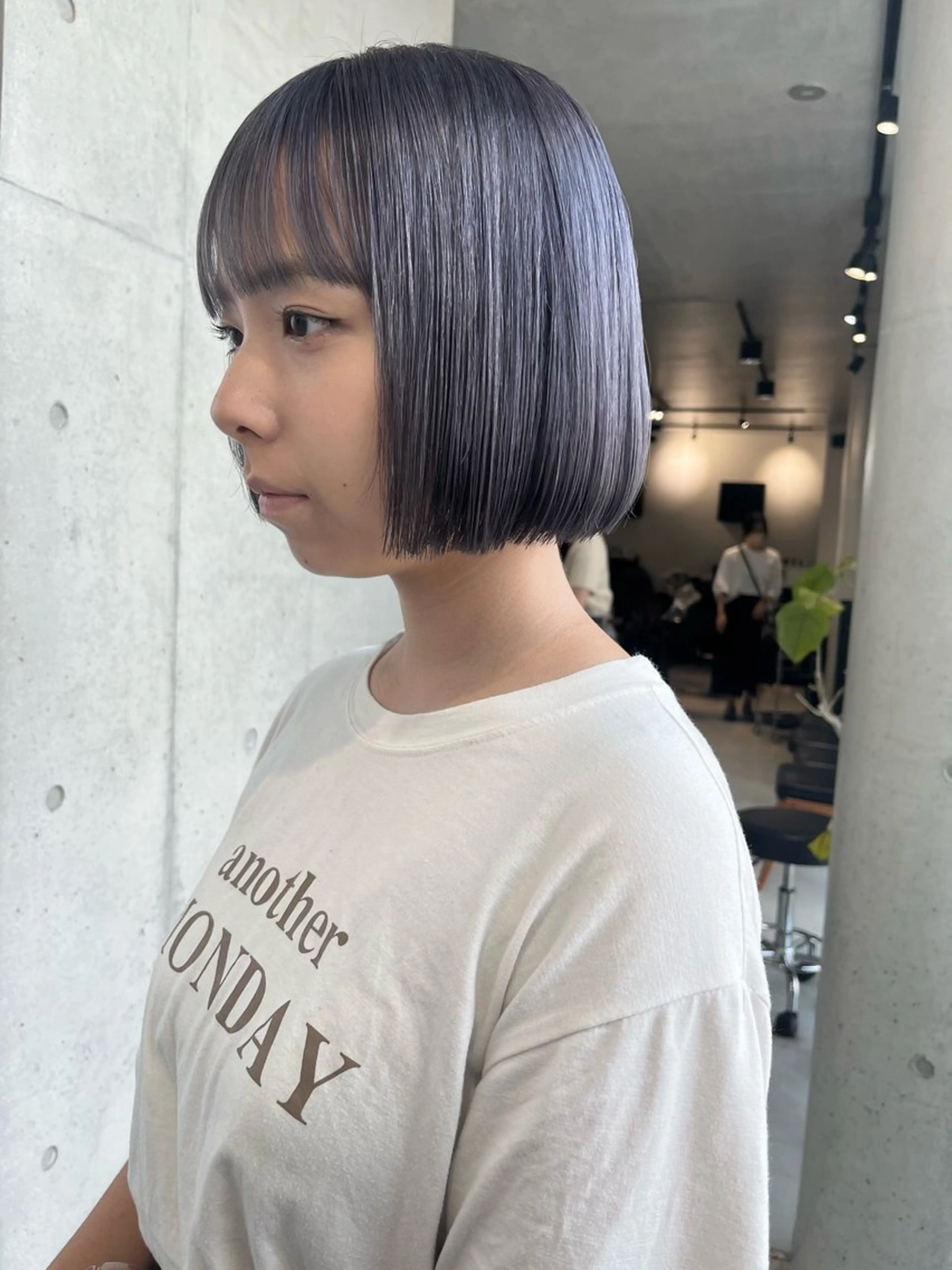 ミディアム カラー パーマ ヘアアレンジ ヘアカラー トリートメント 透明感/オリーブ/ グレージュ/YUKAのヘアスタイル