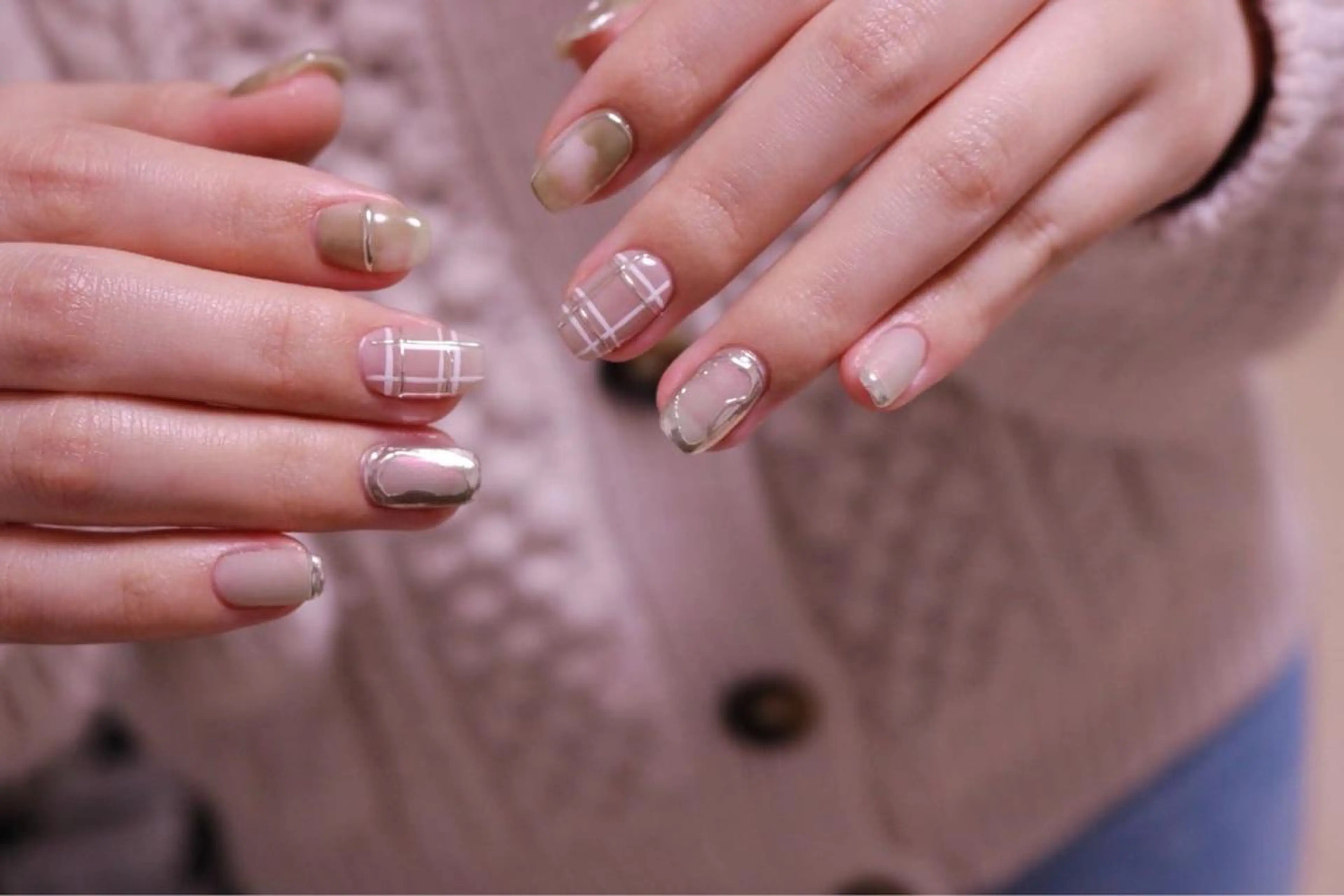 ネイル 長さ出し ジェルネイル 韓国ネイル 持ち込み ニュアンスネイル ハンドネイル MH Nailのネイルデザイン