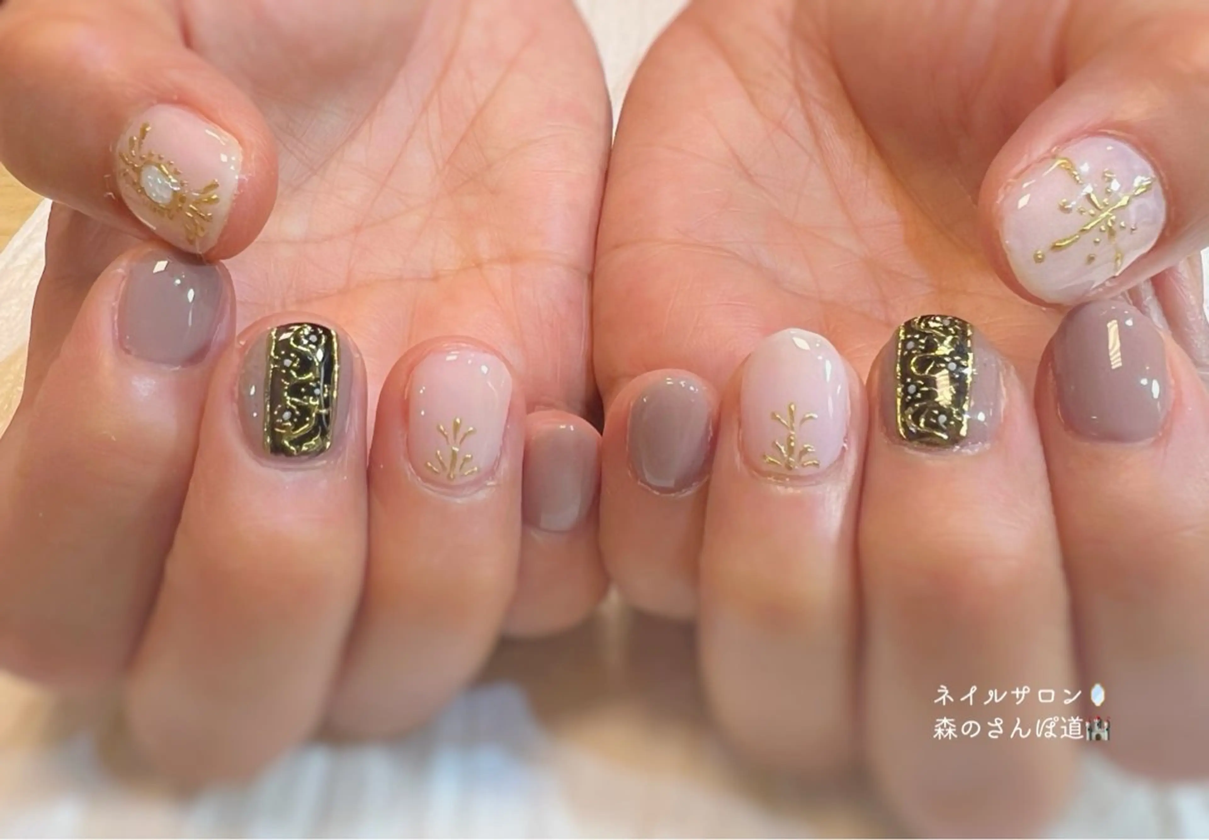 ネイル ハンドネイル 森のさんぽ道所属・ショートネイル 森のさんぽ道のネイルデザイン