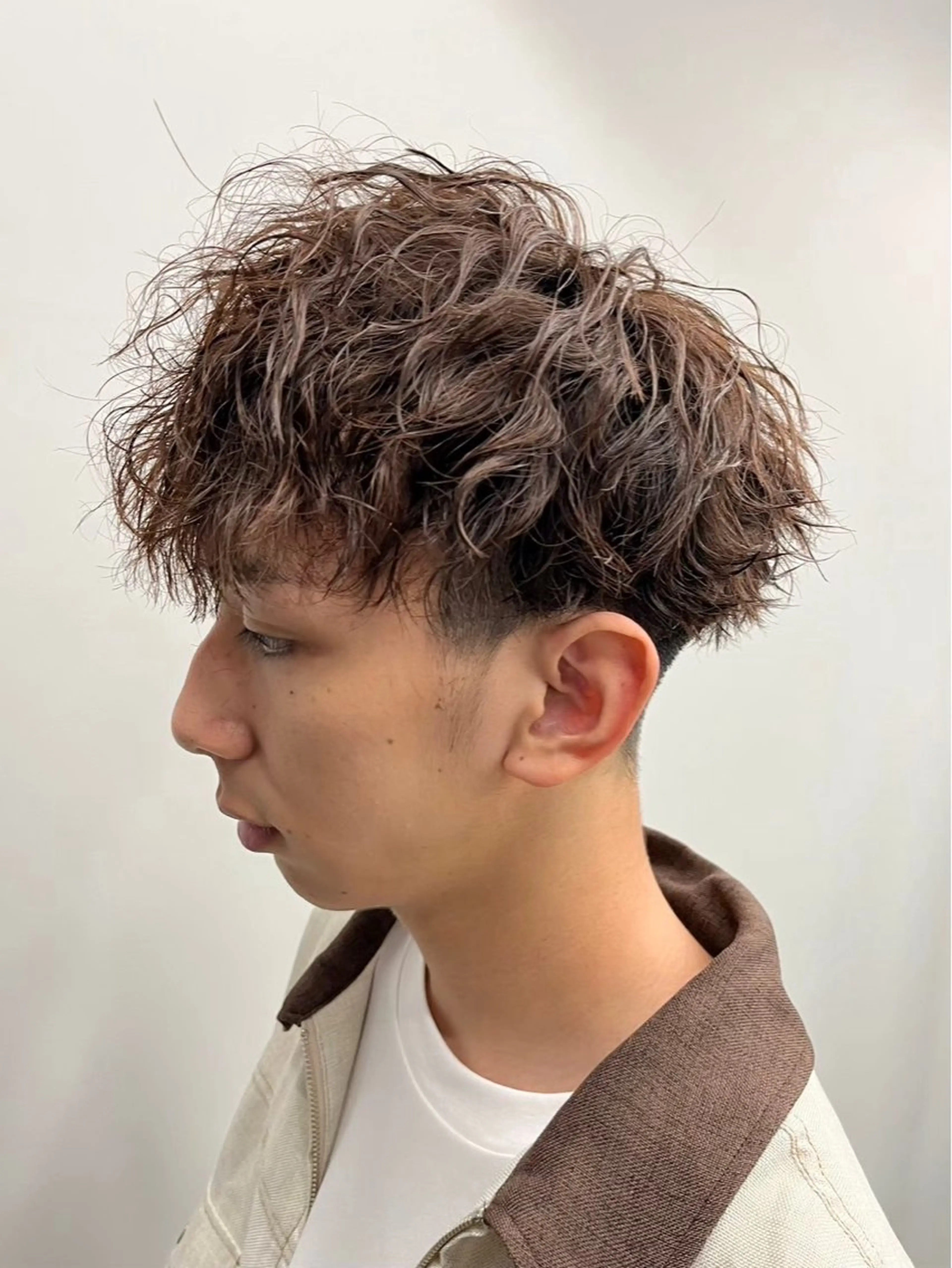 ショート パーマ メンズ カット パーマ ニュアンスパーマ/ ウルフ/ときなのヘアスタイル