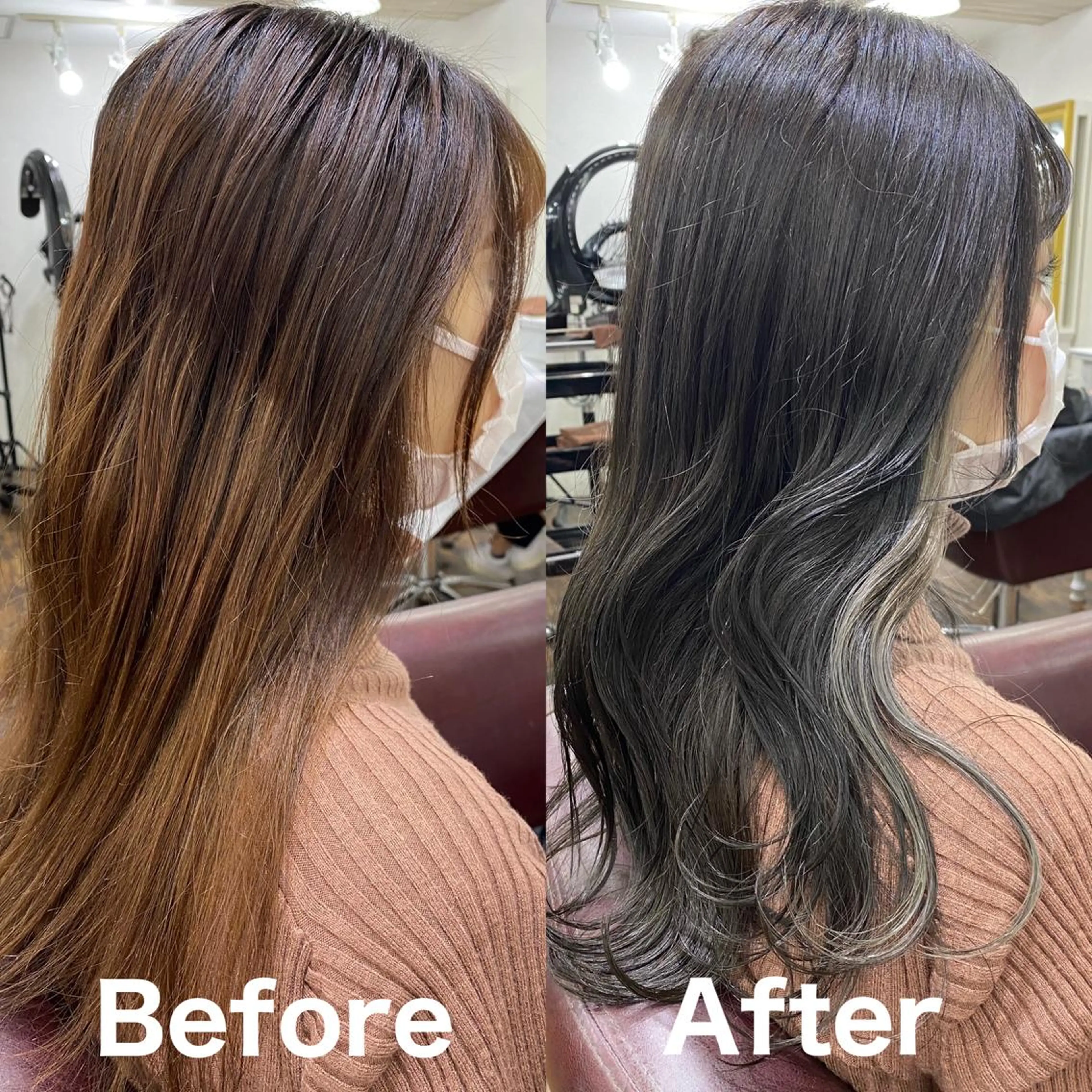 セミロング ミストバング ヘアリゾート粋　新宿三丁目本店所属・前地 麻衣のヘアスタイル