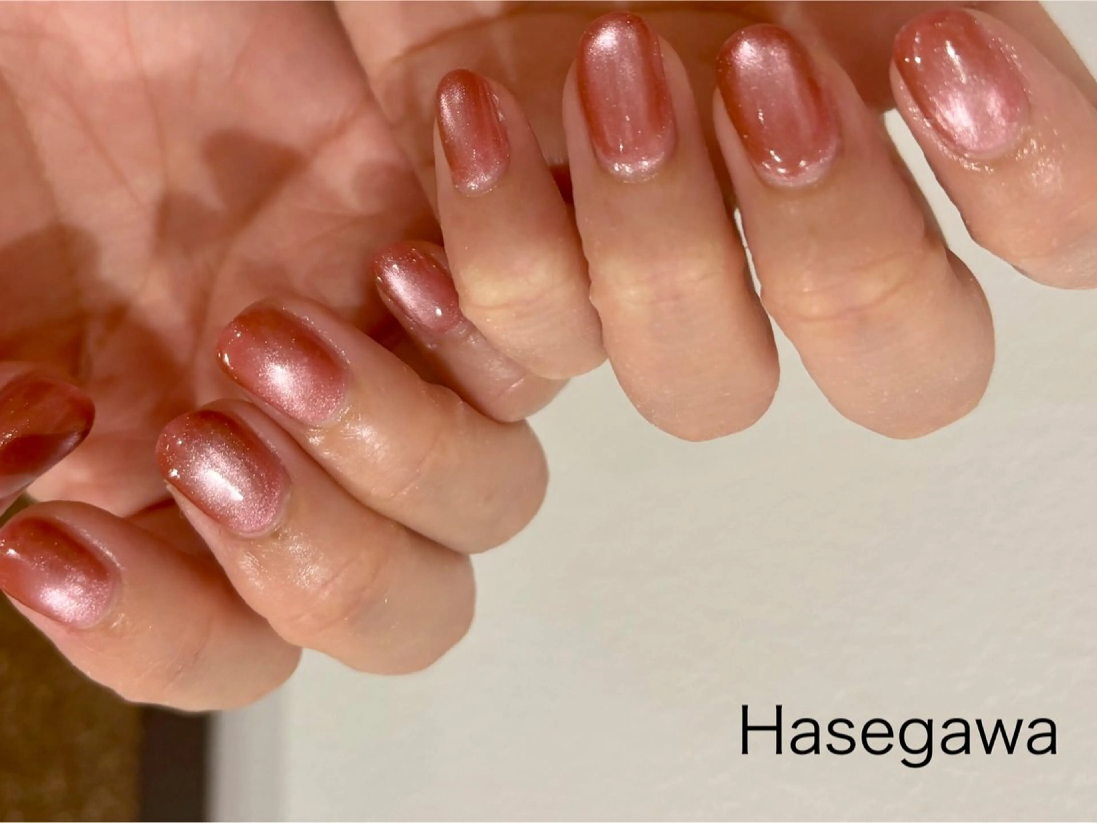 ネイル ピンク ハンドネイル DROP所属・DROP 長谷川のネイルデザイン