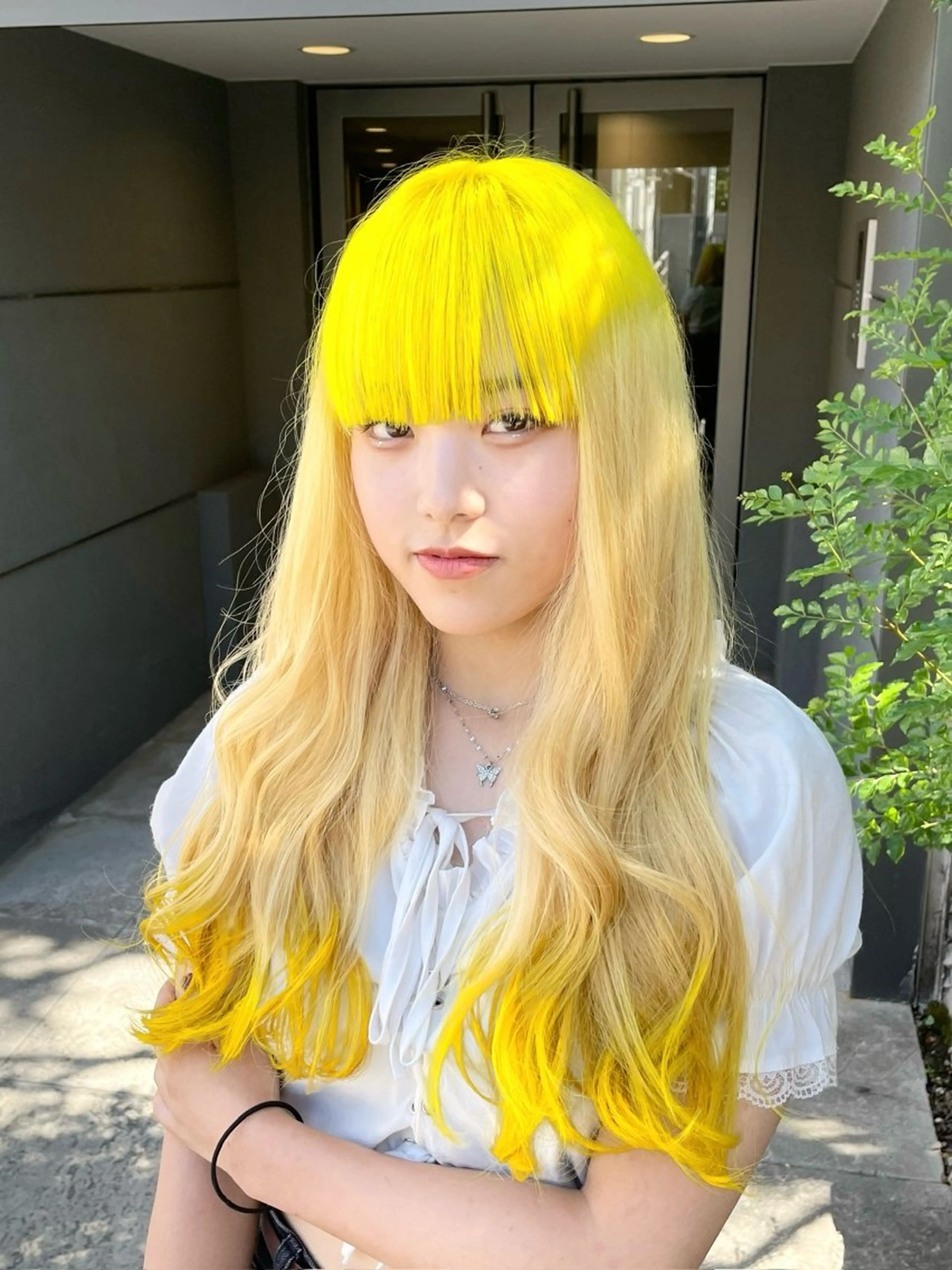 セミロング カラー ヘアアレンジ デザインカラー ヘアカラー 柔らかカラー/ レイヤーYUTO🧋のヘアスタイル