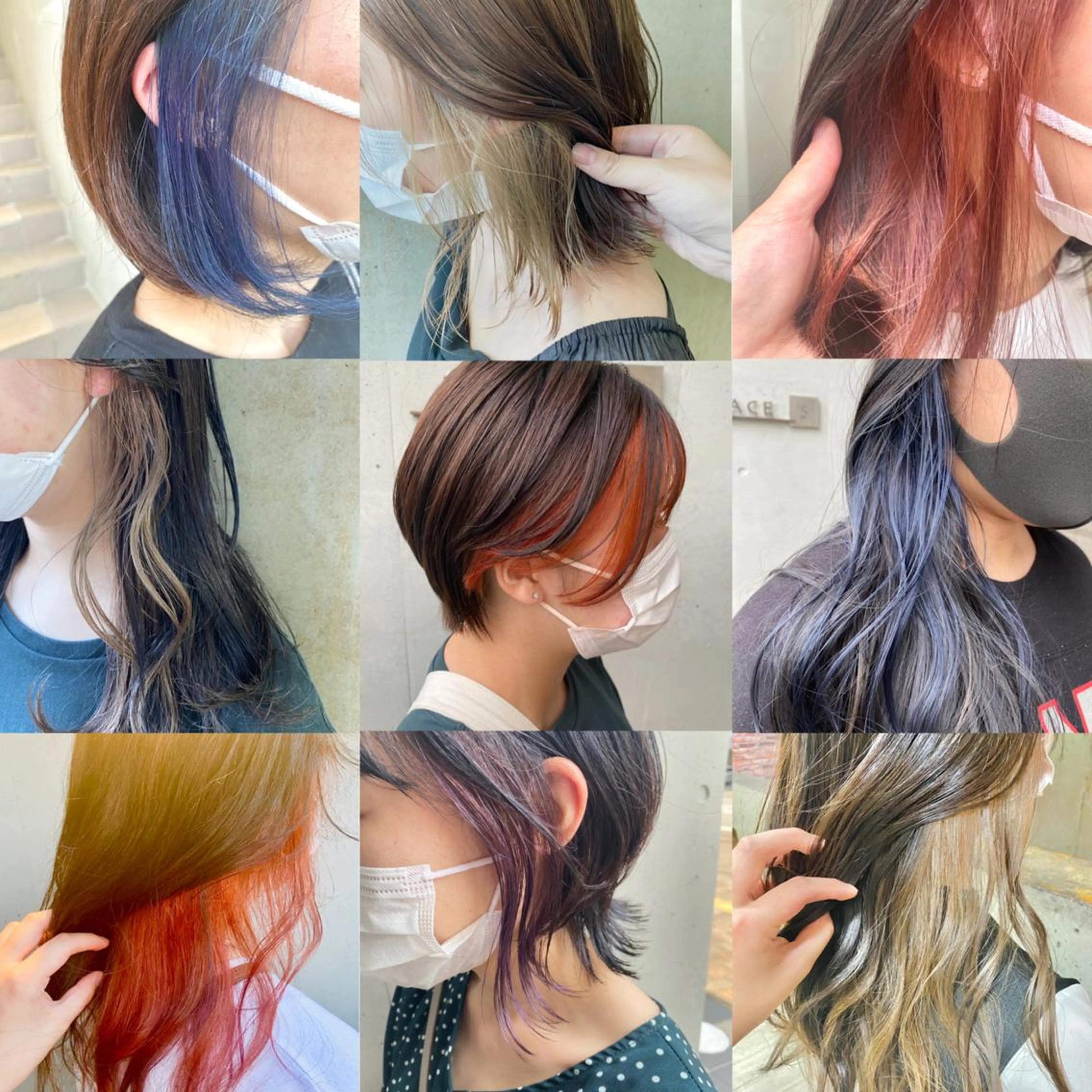 ロング カラー インナーカラー ヘアカラー エクステ／インナー カラー 礒野朱里のヘアスタイル