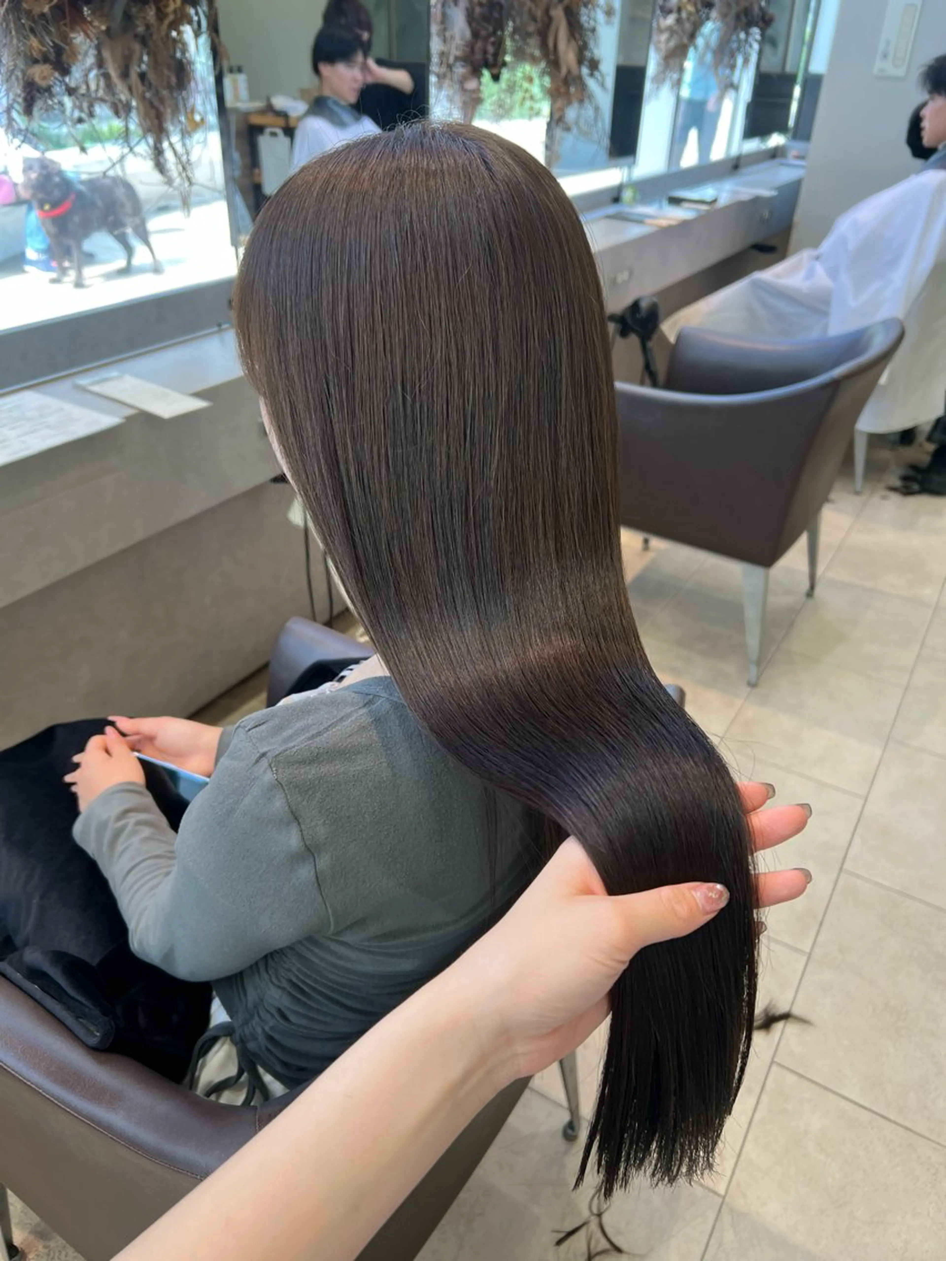 ロング カラー ベージュカラー オリーブベージュ 髪質改善 カット ヘアカラー 🫧Ai/ ロロネー森ノ宮💖のヘアスタイル