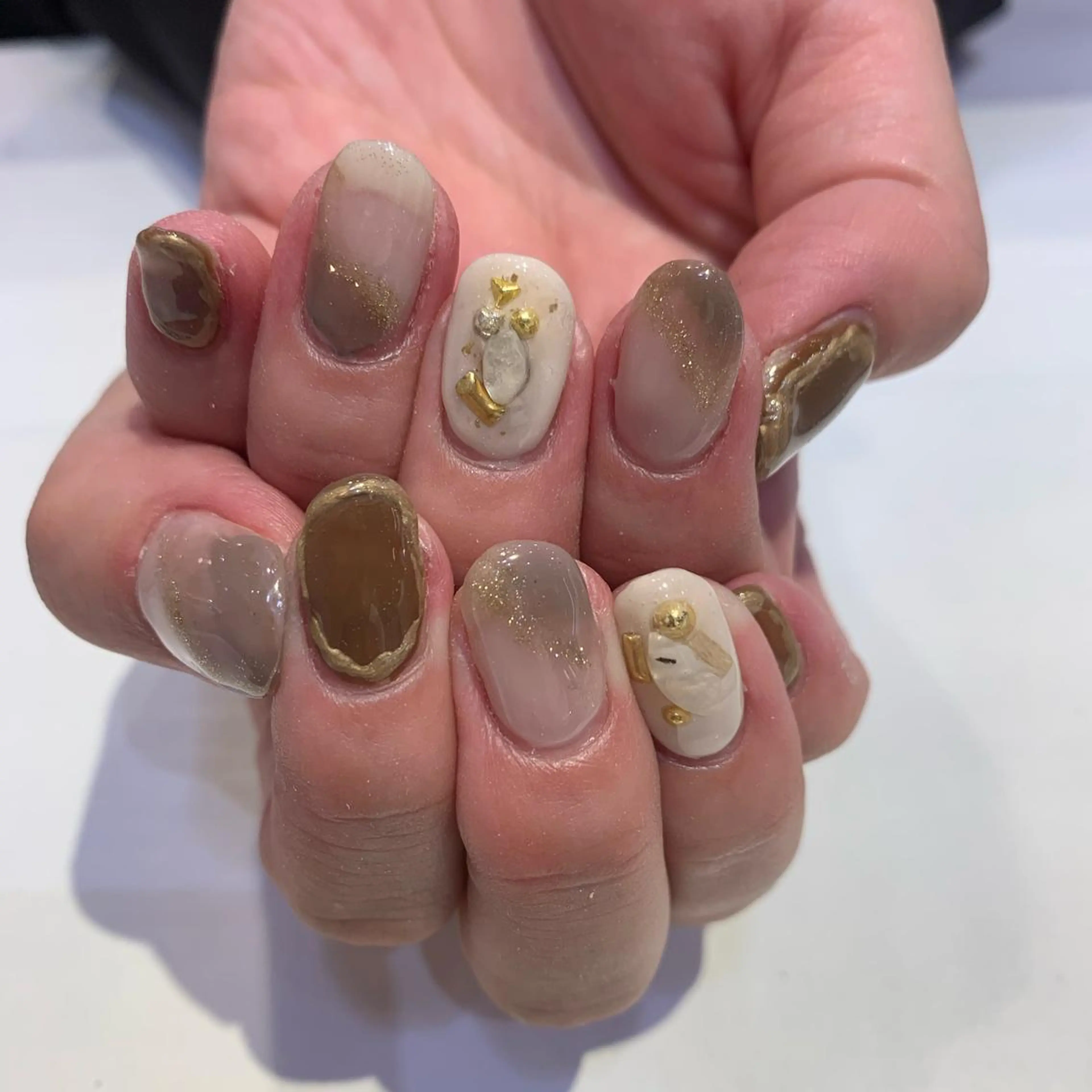 ネイル ニュアンスネイル 韓国ヘア🦋 MIYUのヘアスタイル