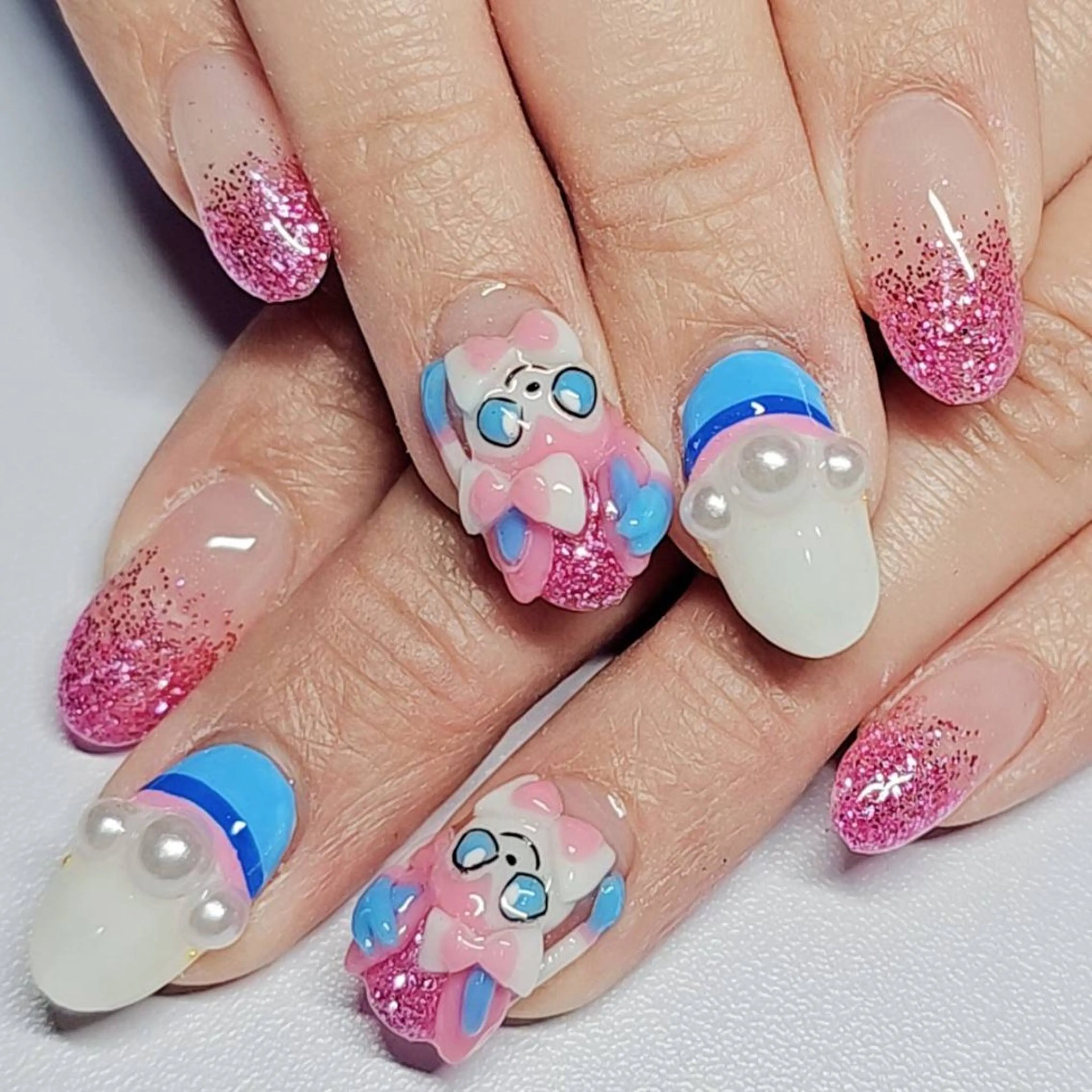 ネイル アートネイル グラデーション ラメ(グリッター) ピンク ハンドネイル よしだ ひろきのネイルデザイン