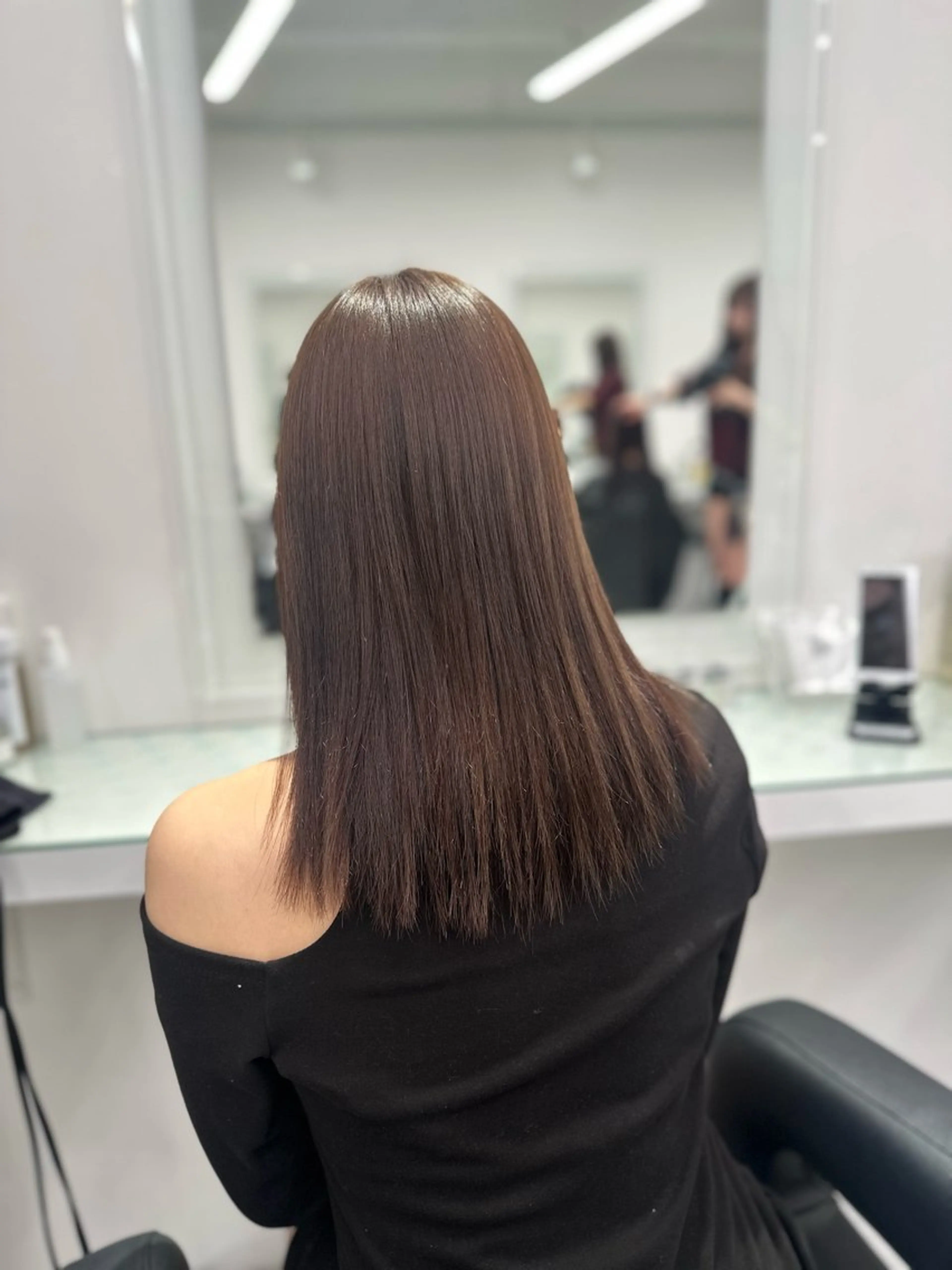 セミロング ヘアカラー トリートメント 💖ベージュ💖 MEARIのヘアスタイル