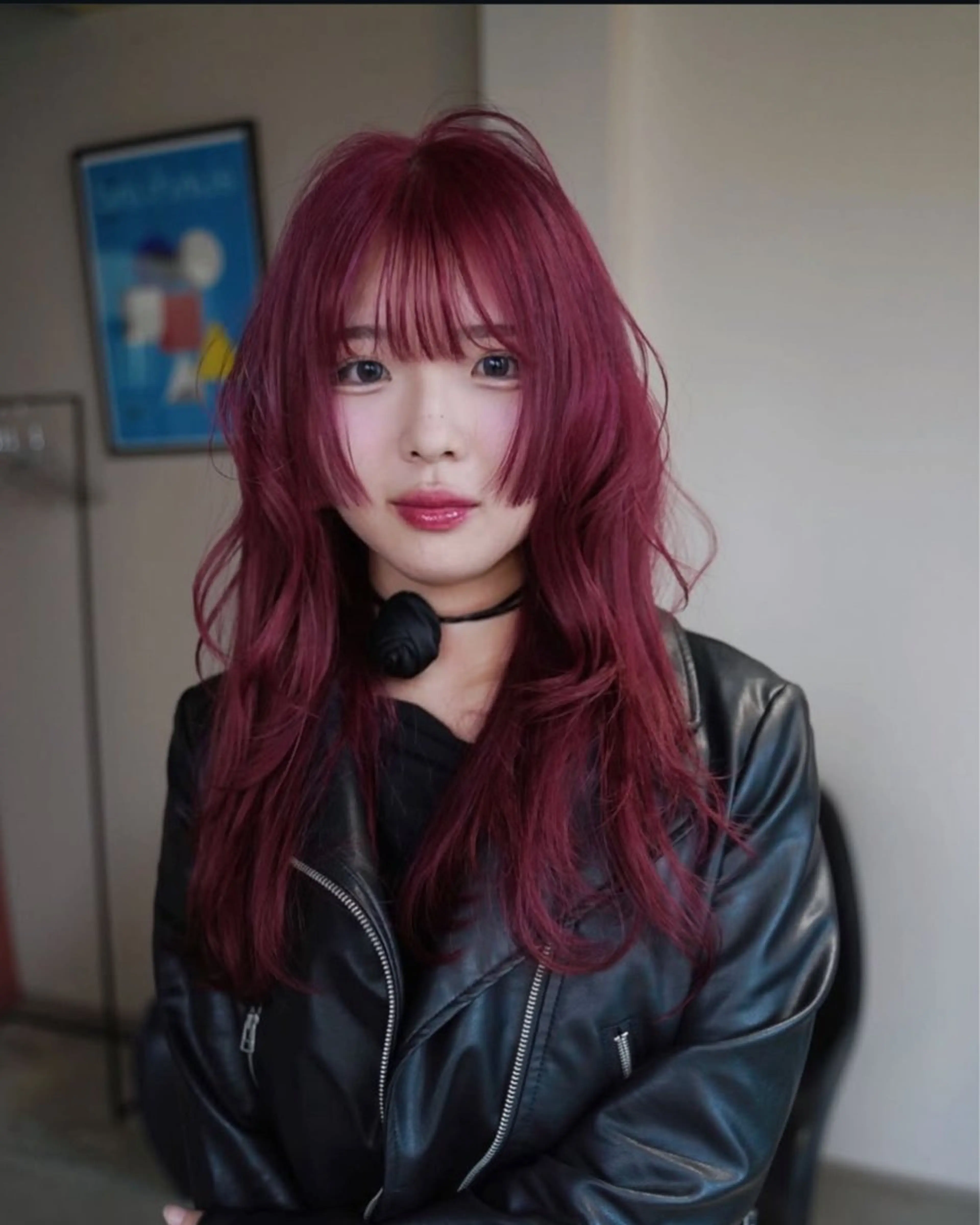 【大人っぽワインレッド🌹】ブリーチ×カラー　ミニモ学割　暖色カラーの写真