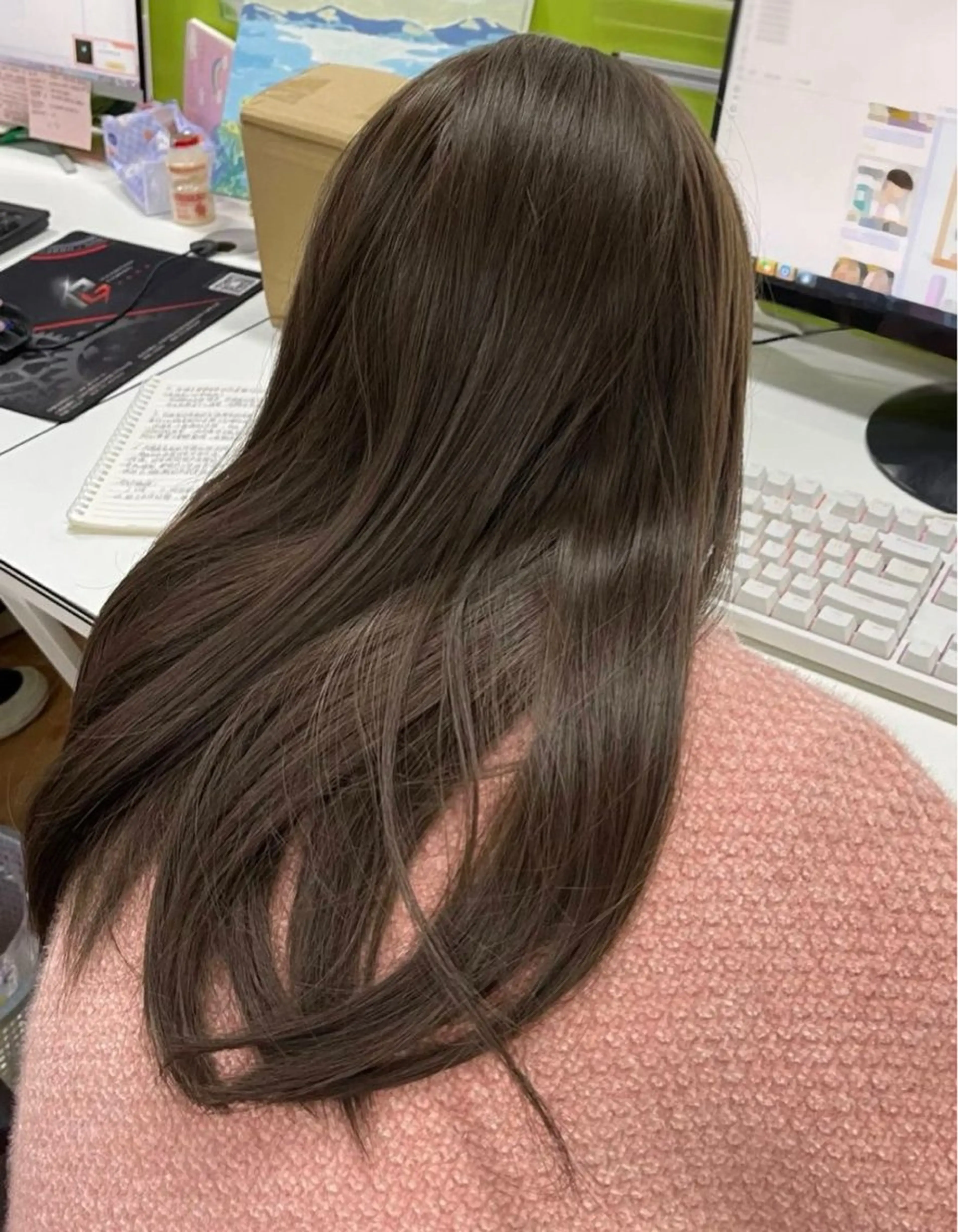 ミディアム カット ヘアカラー 艶カラー/ 表参道/こはるのヘアスタイル