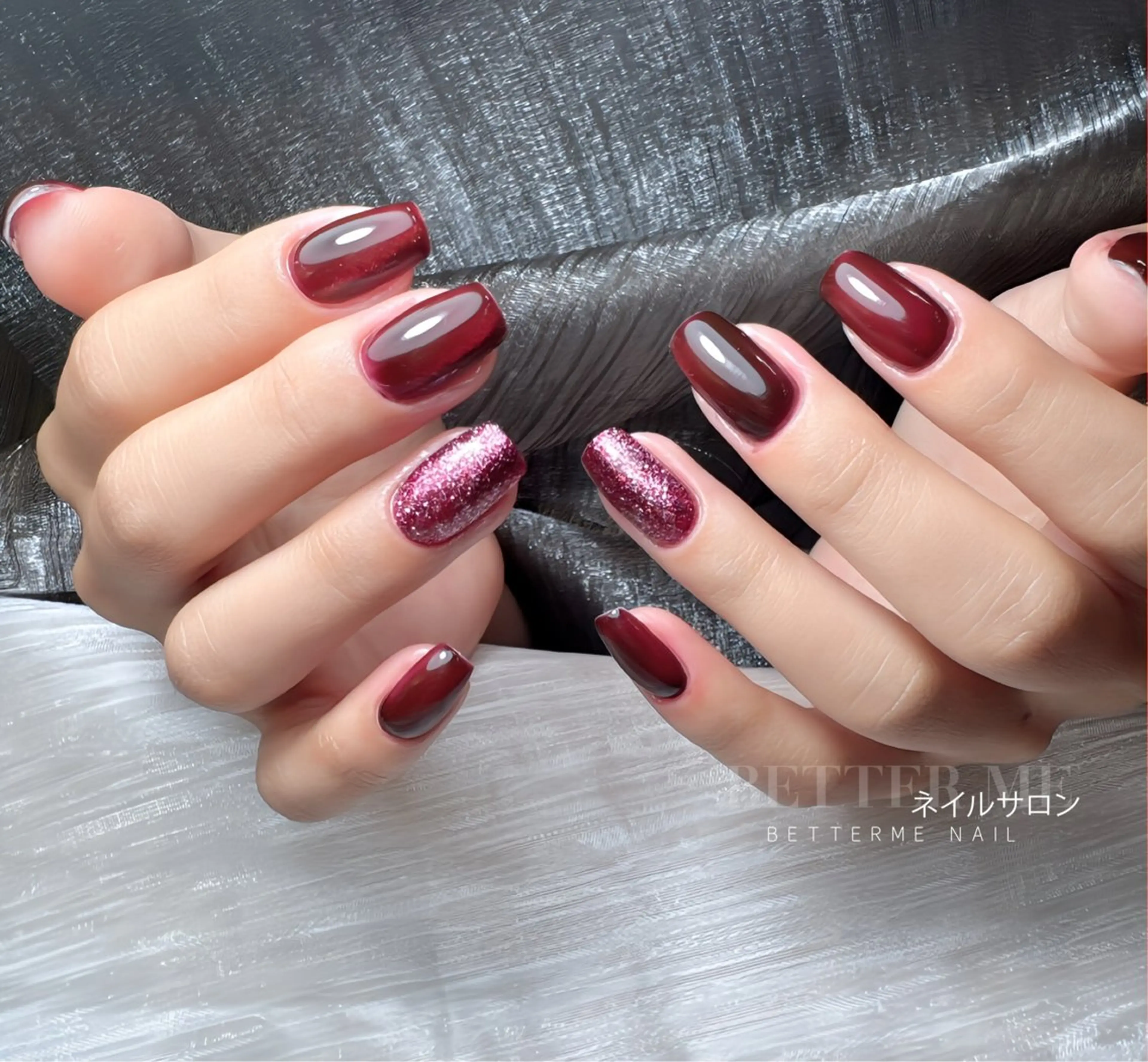 ネイル マグネットネイル BETTER ME ネイルサロン池田公園のネイルデザイン