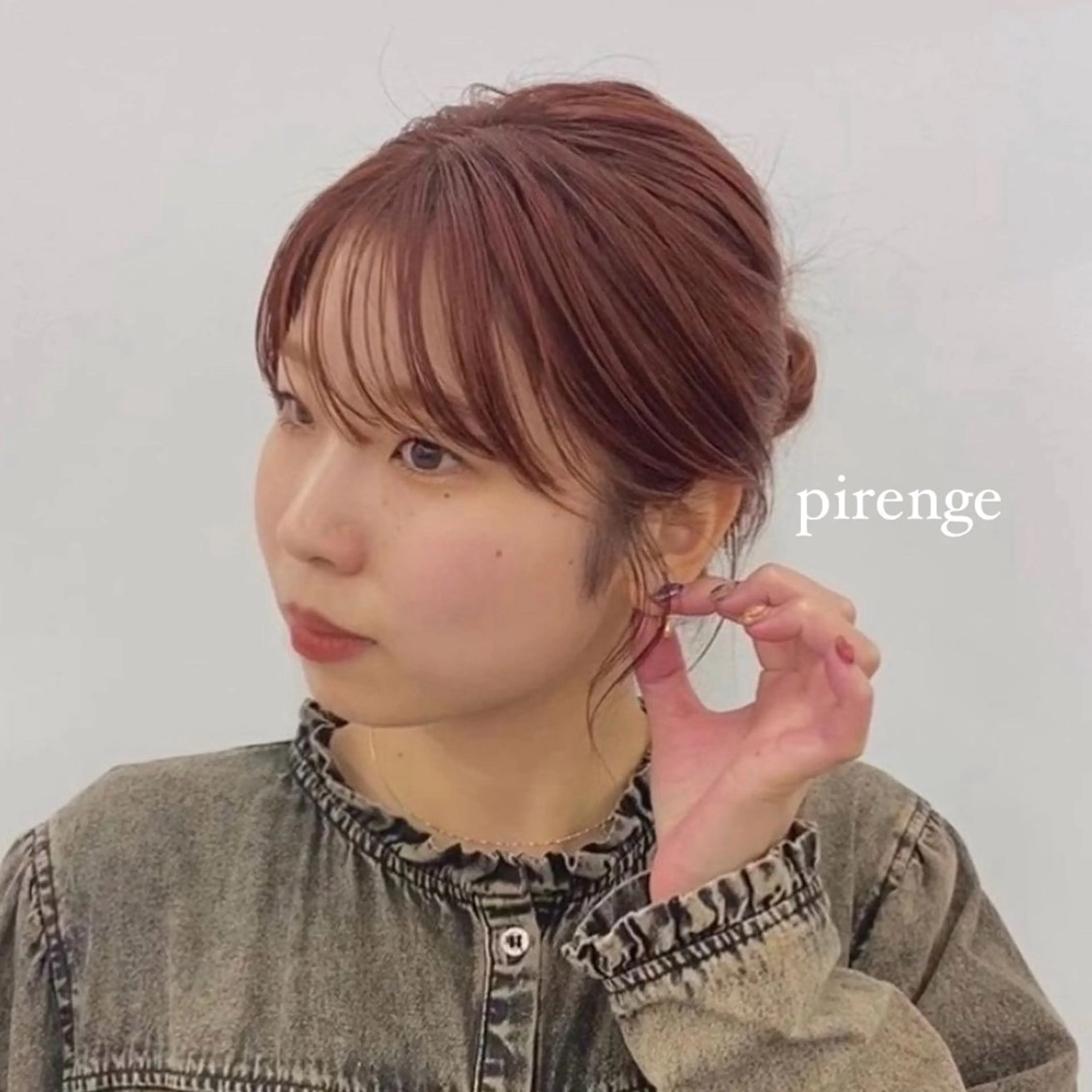 ミディアム カラー レイヤー/ボブ/透明 感カラー/佐藤奈由のヘアスタイル