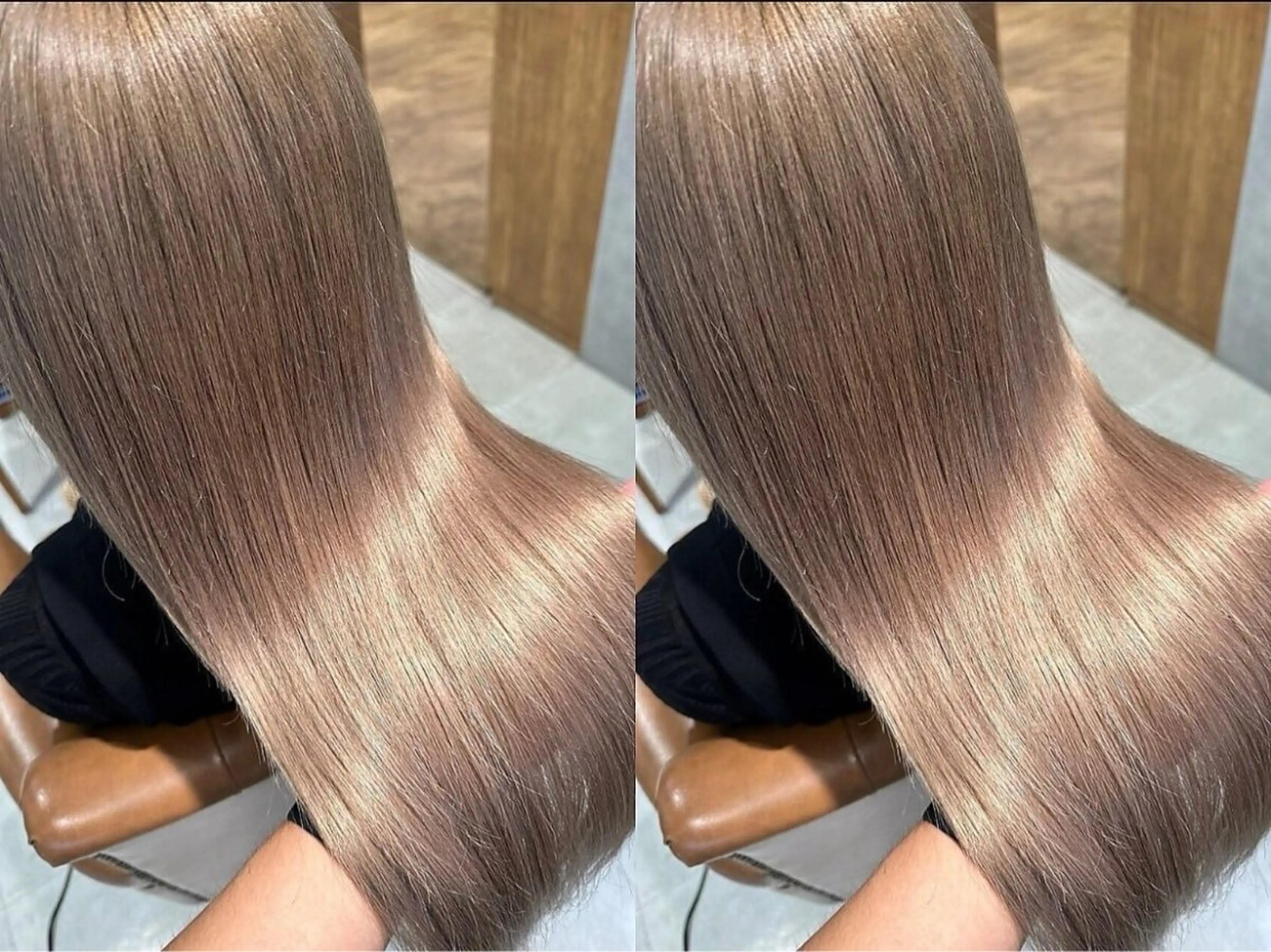 ロング カラー ベージュカラー ブリーチ ミルクティーベージュ ピンクカラー アンク・クロス渋谷店所属・ANKH CROSS ゆうかのヘアスタイル