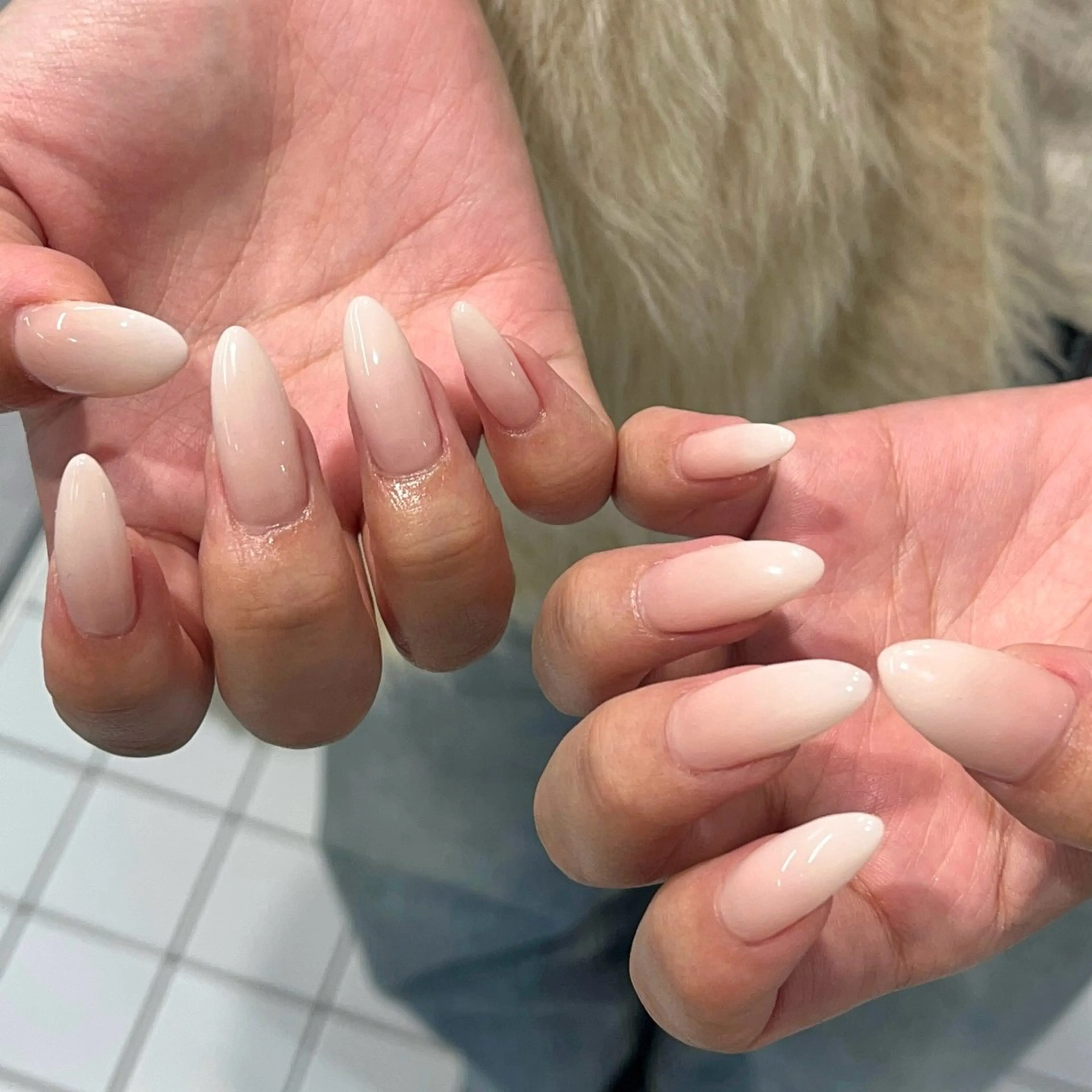ネイル キラキラネイル ロングネイル リボン 春ネイル ツイードネイル ハンドネイル eight nail 春菜のネイルデザイン