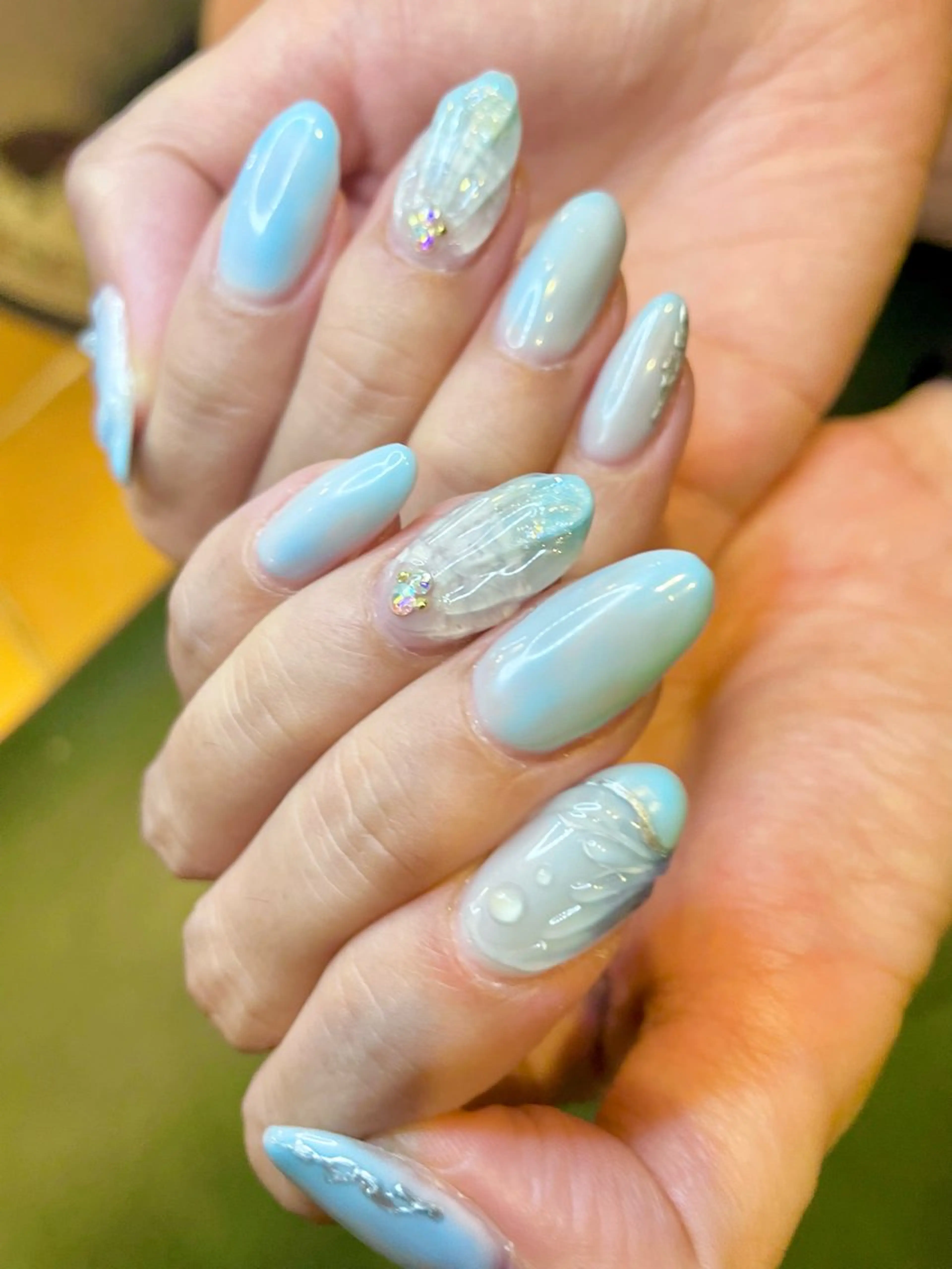 ネイル アートネイル オフィスネイル ワンカラーネイル ショートネイル ネイルサロン　リリーブランシュ所属・森 瑞紀のネイルデザイン