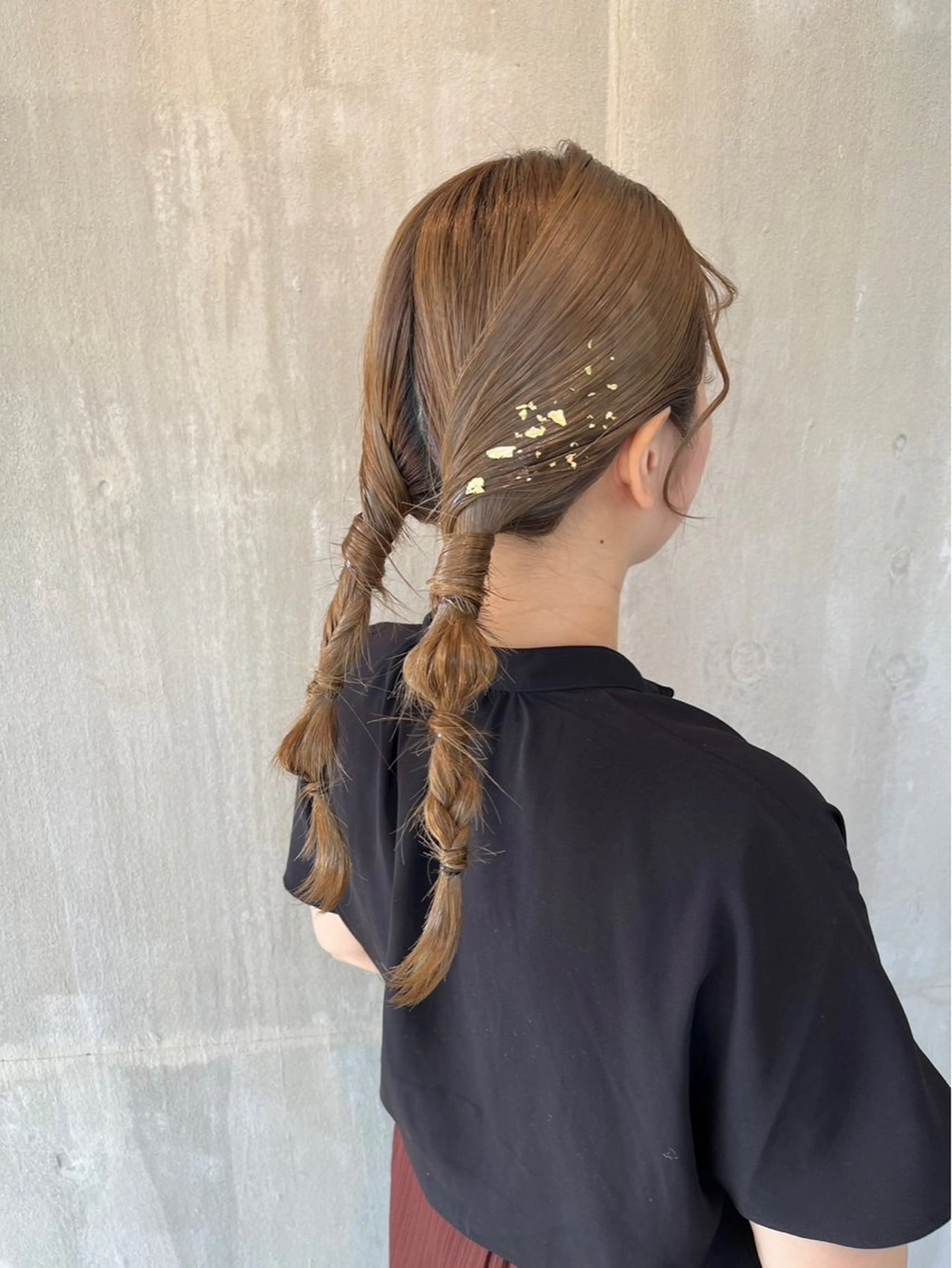 カラー ベージュカラー ダブルカラー ミルクティーベージュ ヘアカラー くろだ まみのヘアスタイル