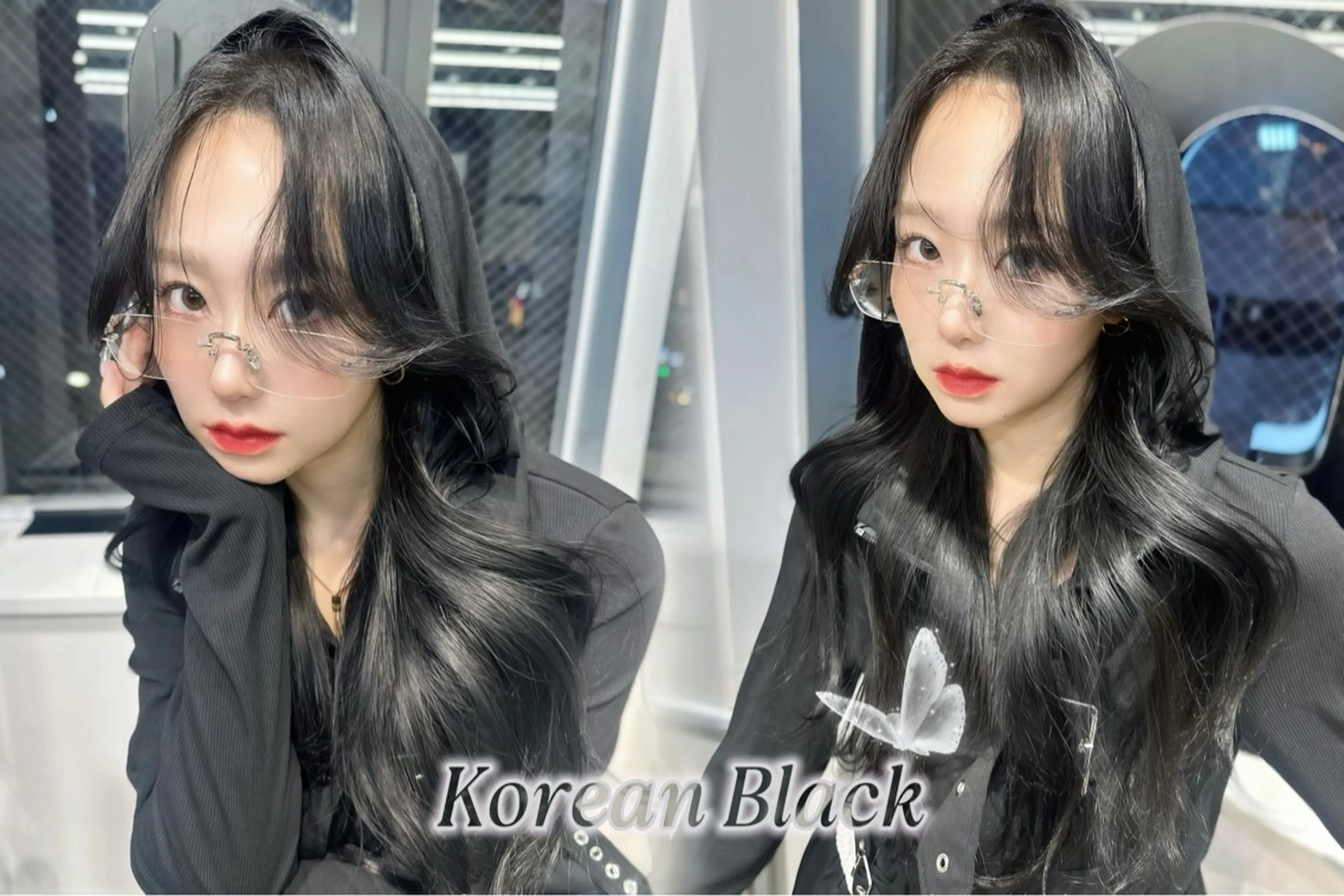 ロング カラー ダークグレー 韓国風ヘア カット ヘアカラー トリートメント 渋谷韓国ヘア🇰🇷 SAYAKA🩶ᩚのヘアスタイル