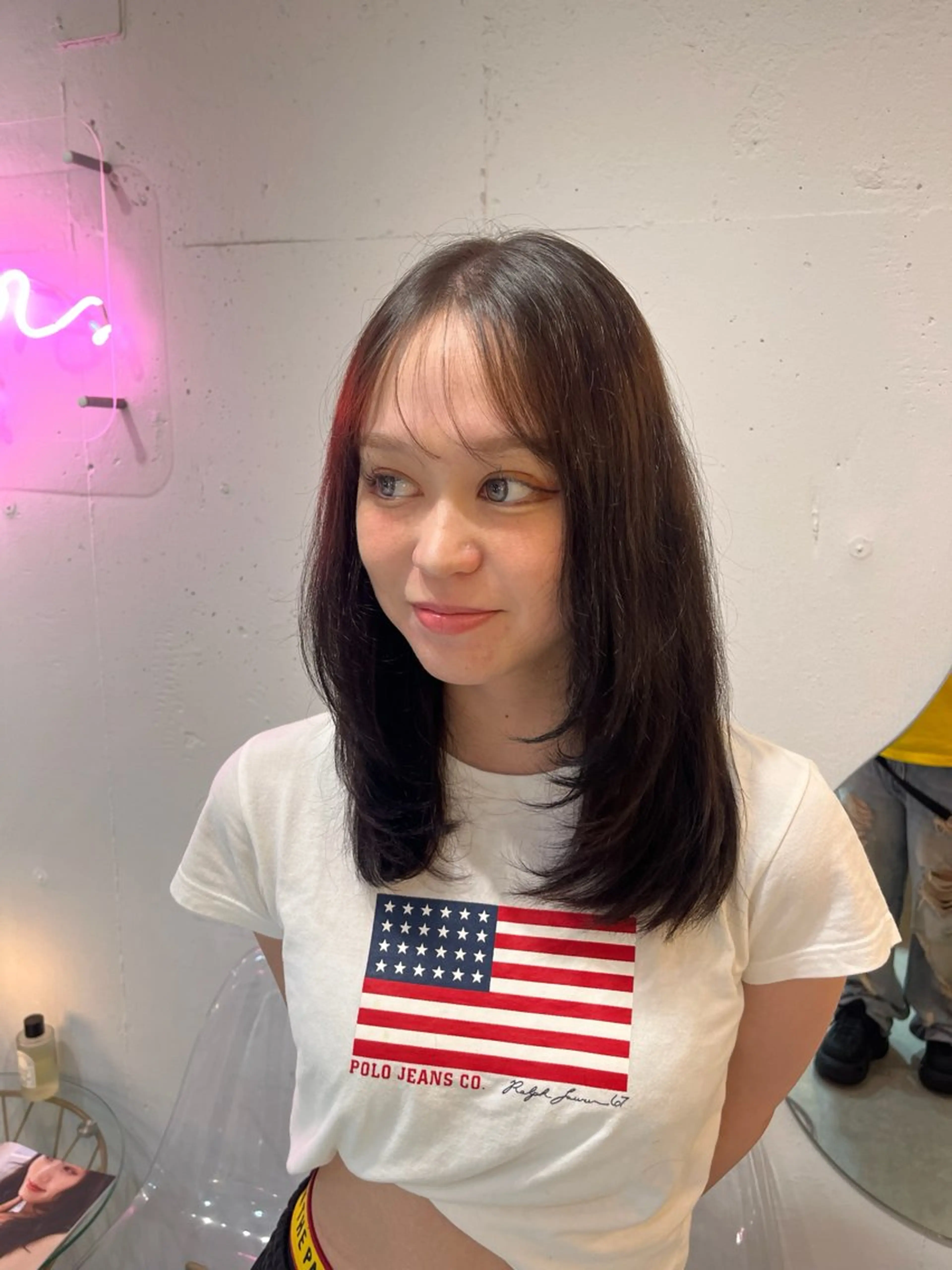 ロング 韓国レイヤーカット/ ハイトーン/マアヤのヘアスタイル