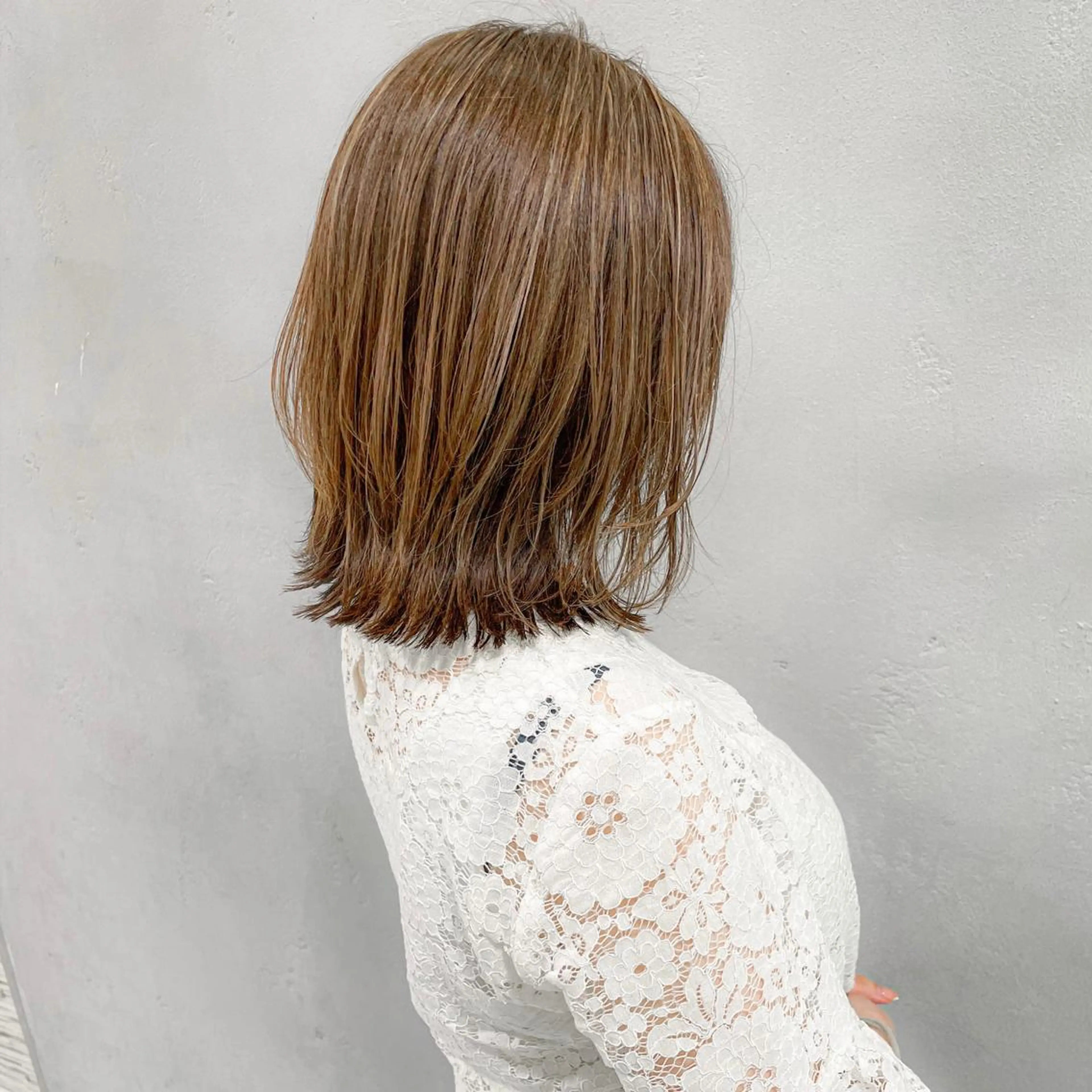 ミディアム カラー カット ヘアカラー トリートメント 阿田 悠士朗のヘアスタイル