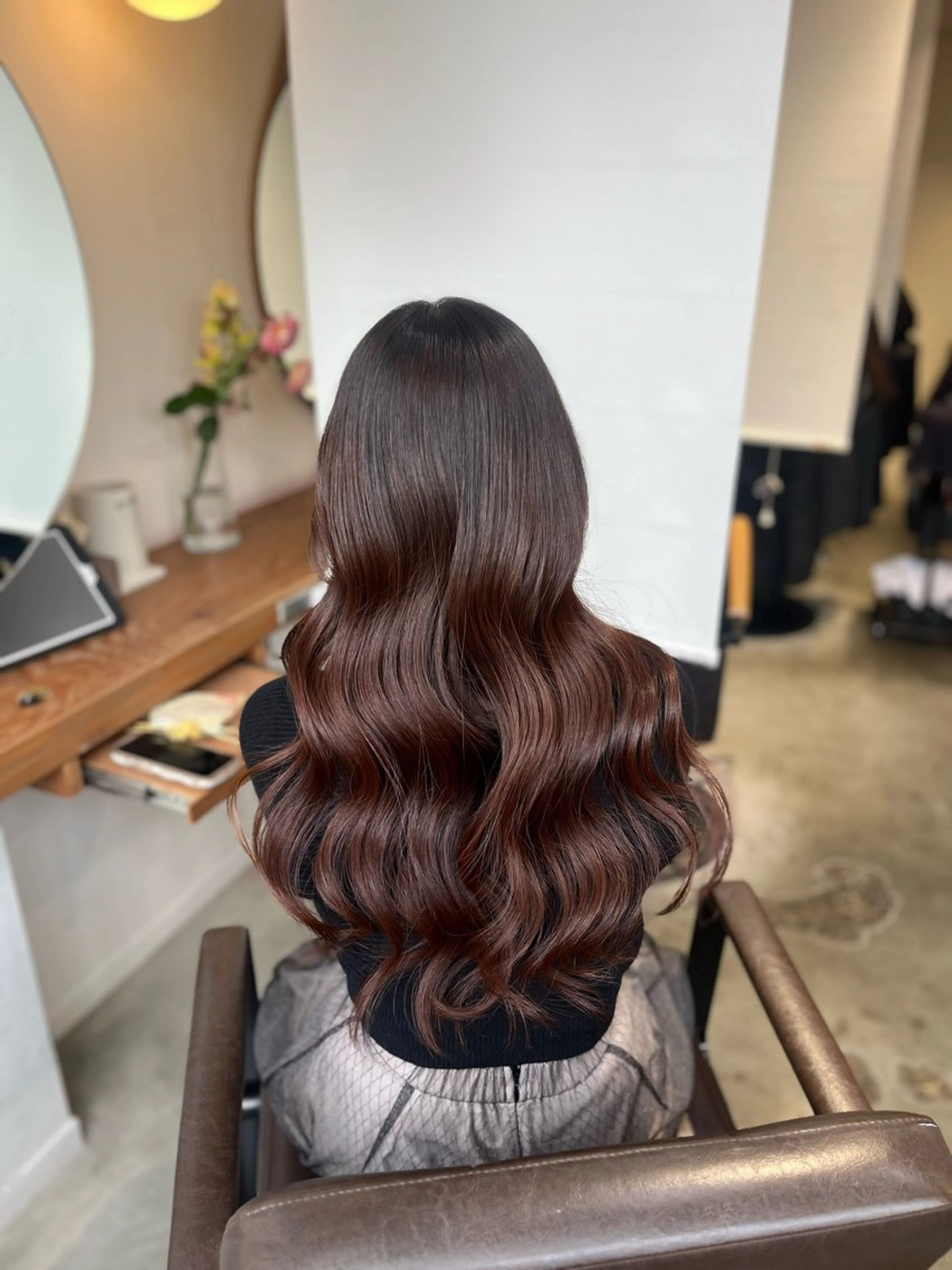 ロング 塩川ももこ/ 縮毛矯正/ヘアセットのヘアスタイル