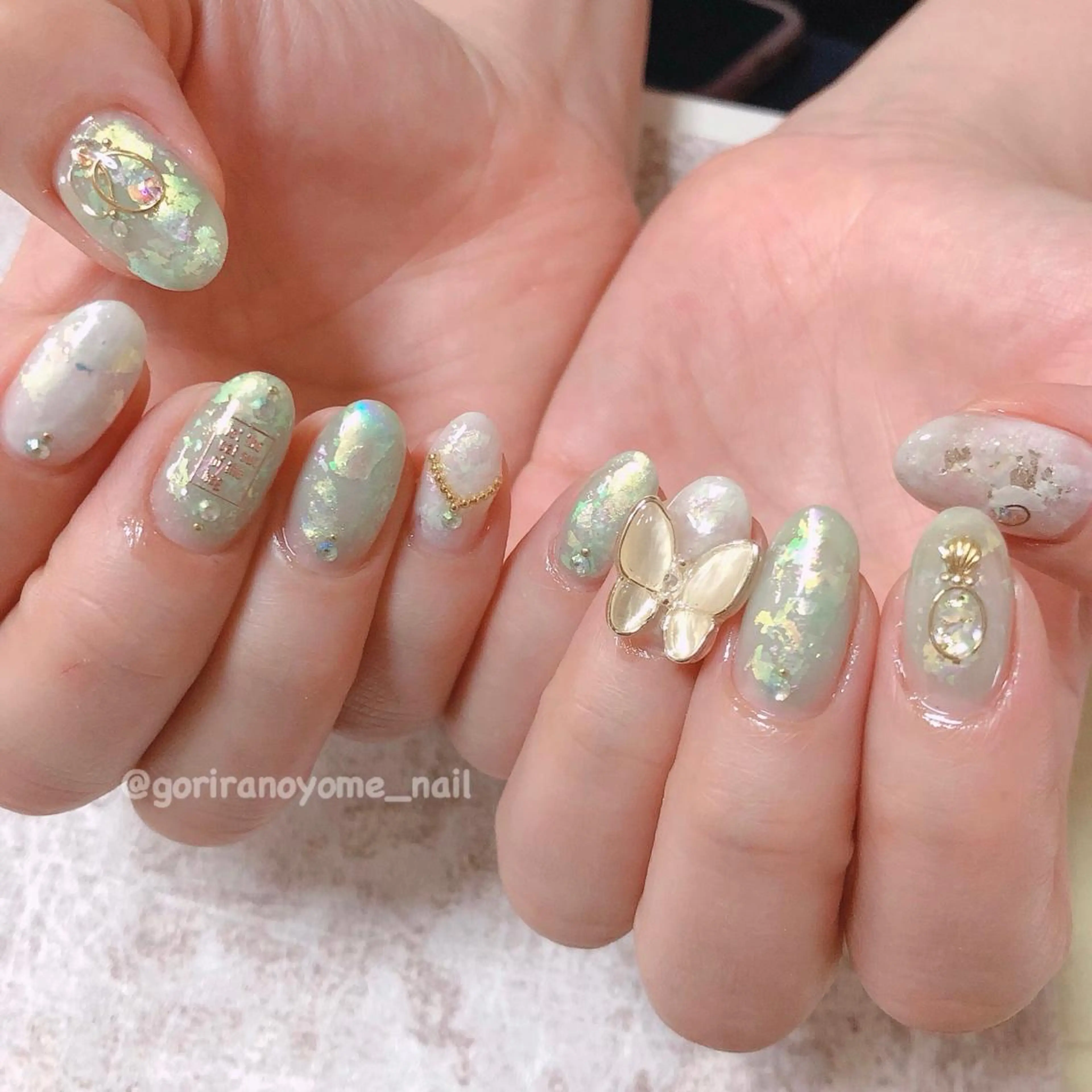 ネイル ブルー ピンク ナナイチゼロ I.Naoのネイルデザイン