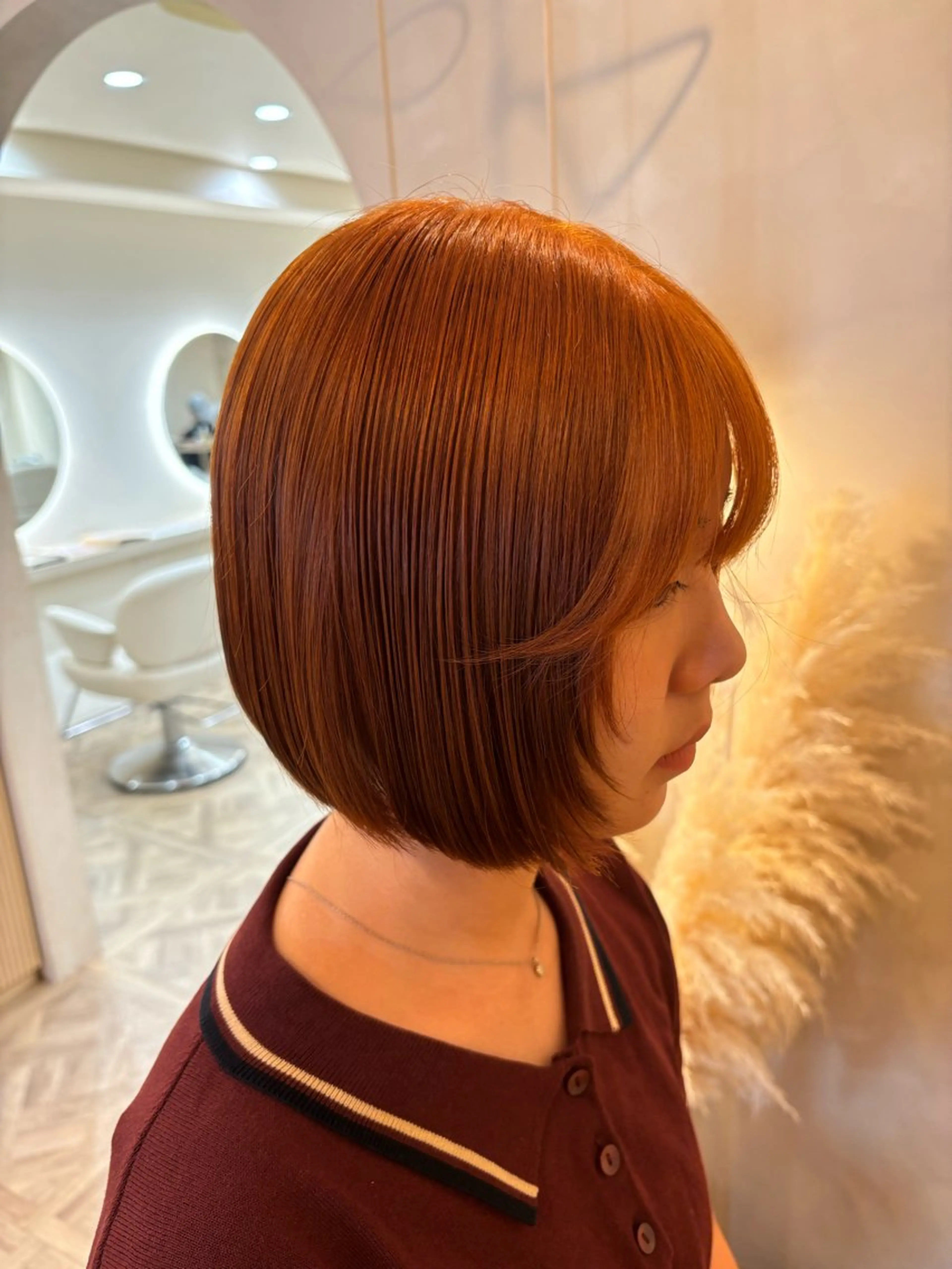 カラー ヘアカラー トリートメント ミルクティ/ピンク/ レイヤー/yuriaのヘアスタイル