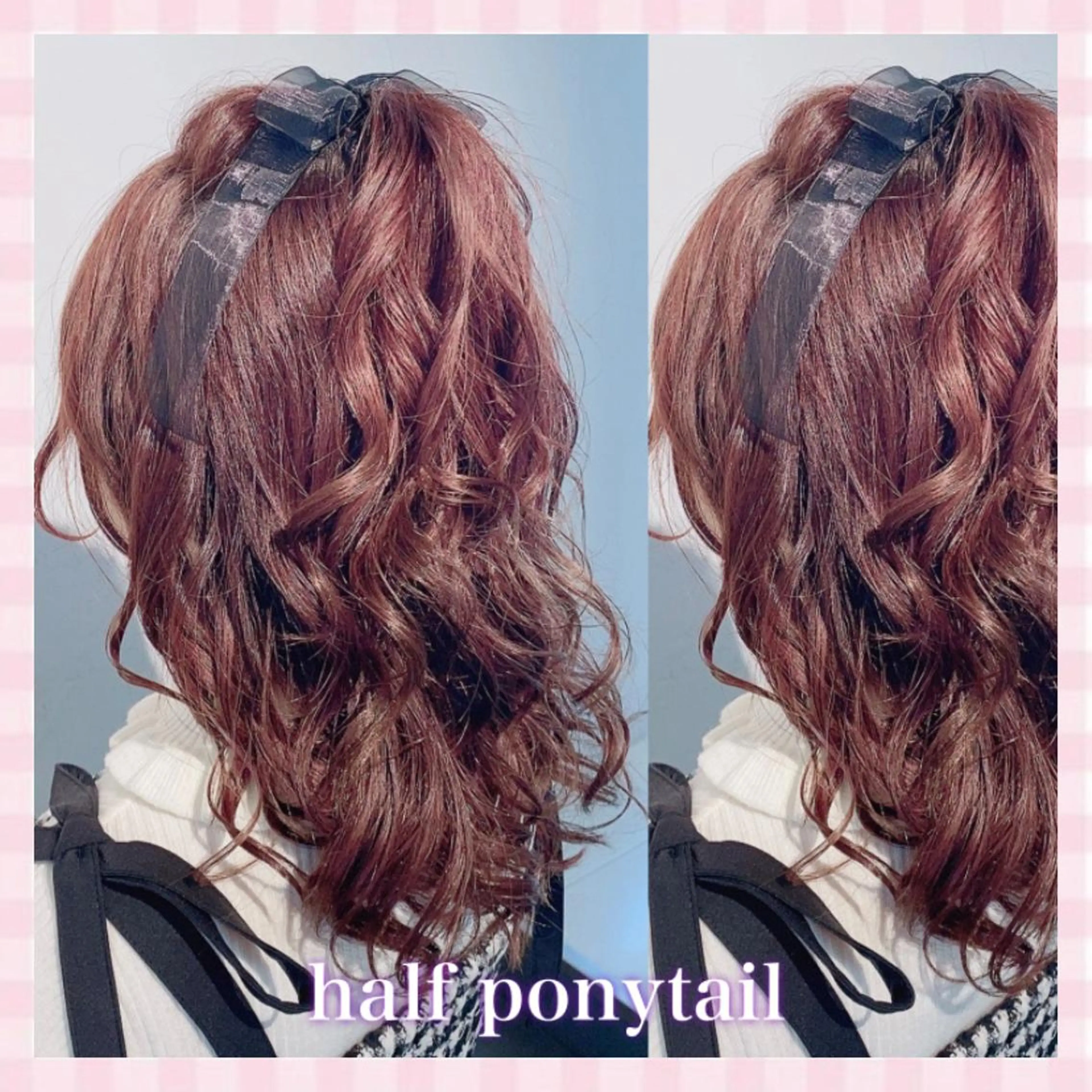 セミロング ヘアアレンジ 💗ガーリーヘア🎀 saki💗のヘアスタイル