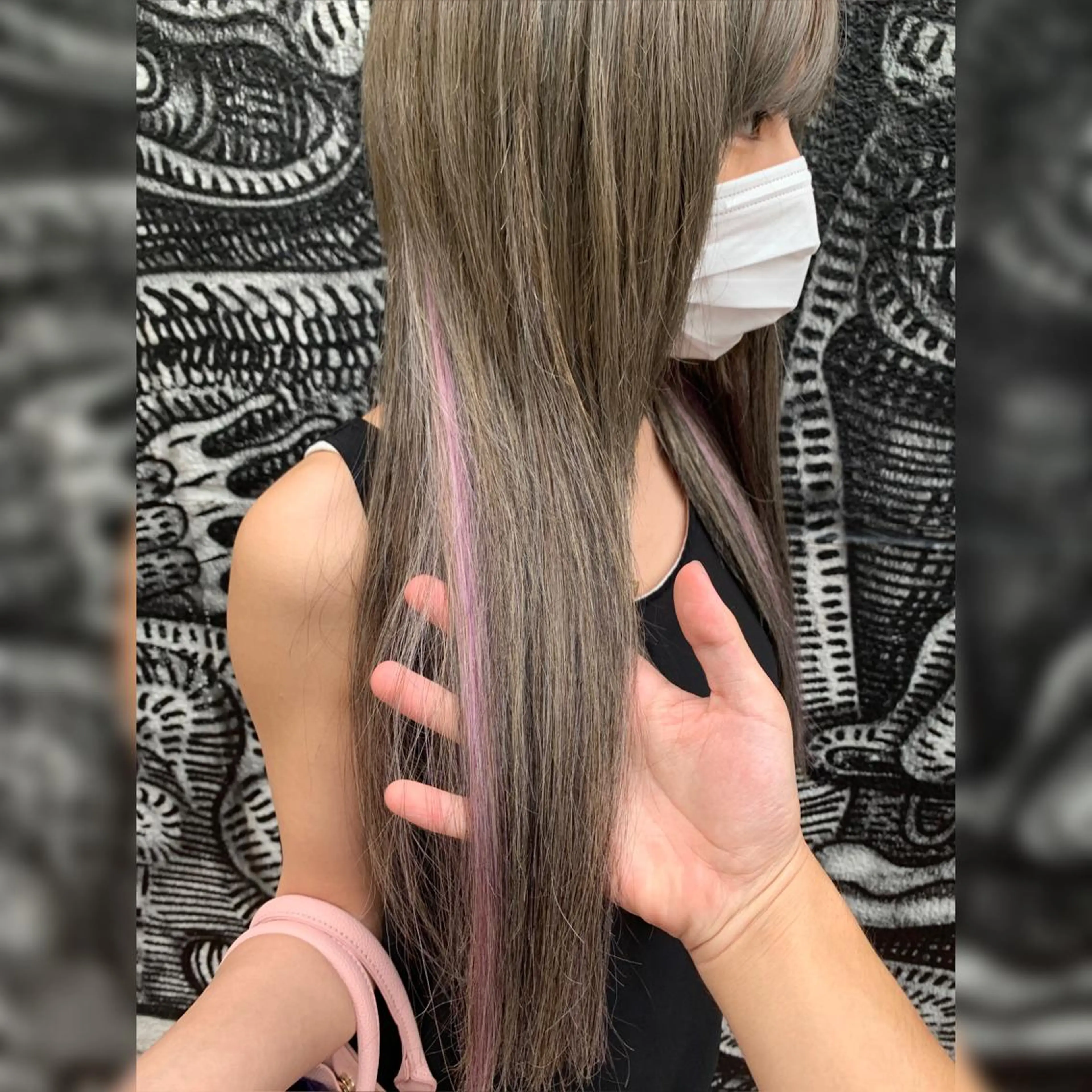 ロング ヘアアレンジ 編み込みエクステ エクステ haco+所属・🌈派手髪エクステ ブレイズ🌈ひろとのヘアスタイル