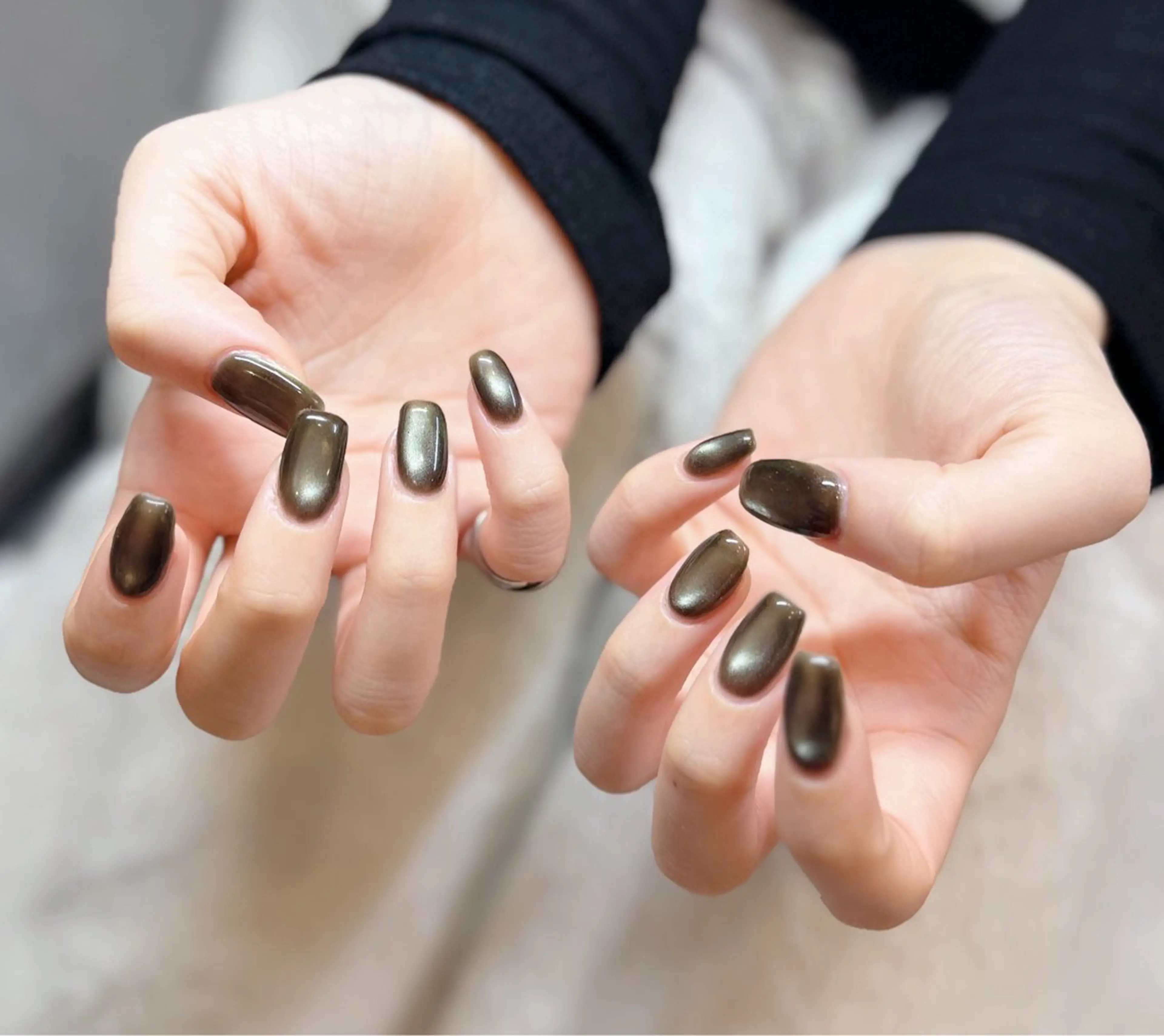 ネイル 長さ出し ジェルネイル マグネットネイル メンズネイル ネイルチップ ハンドネイル マイムネイル所属・MIMnail メンズネイリストのネイルデザイン