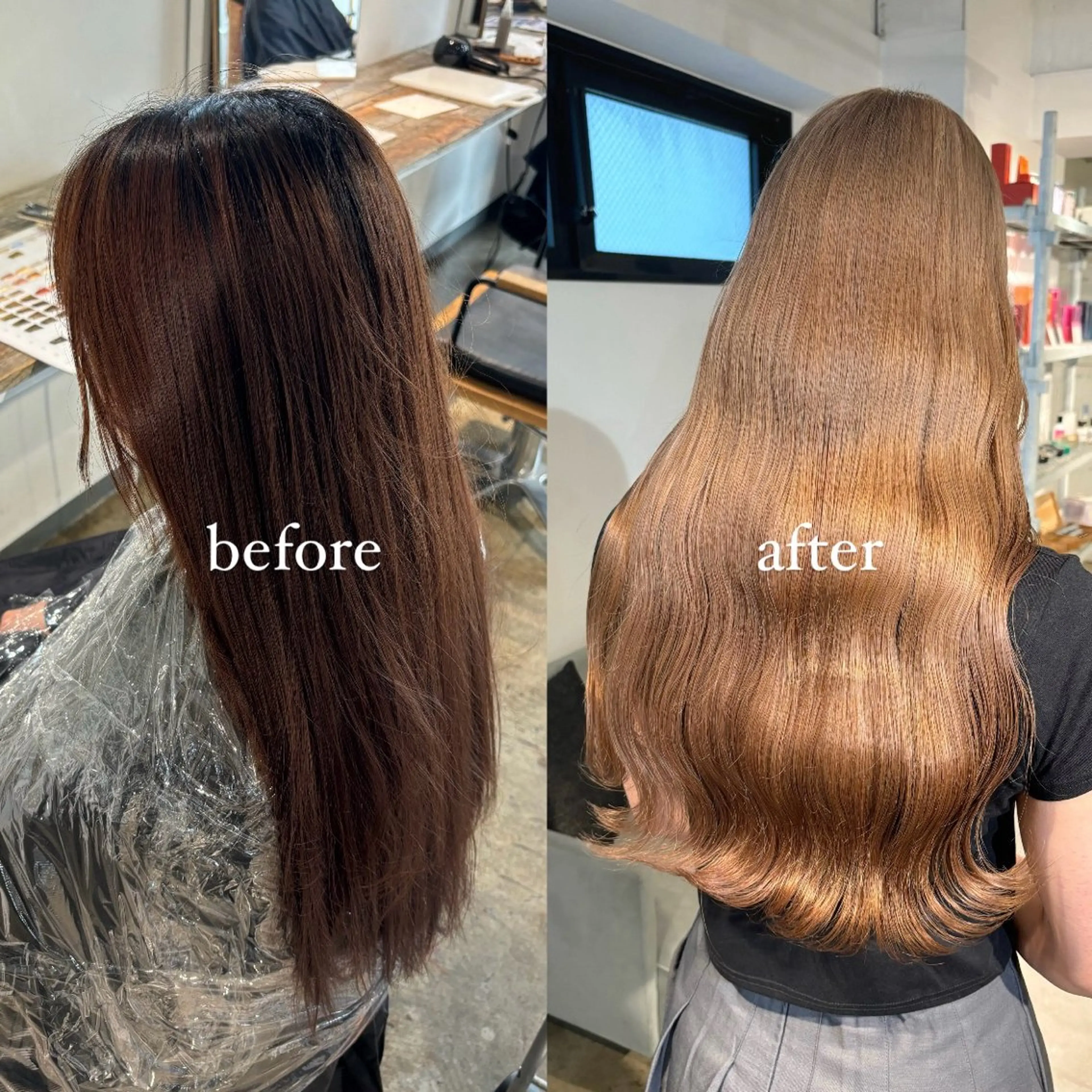 ロング カラー ベージュカラー ブリーチ ケアブリーチ ケアカラー ダブルカラー ヘアカラー トリートメント 暖色カラー🍒 ケアブリーチ/akiのヘアスタイル