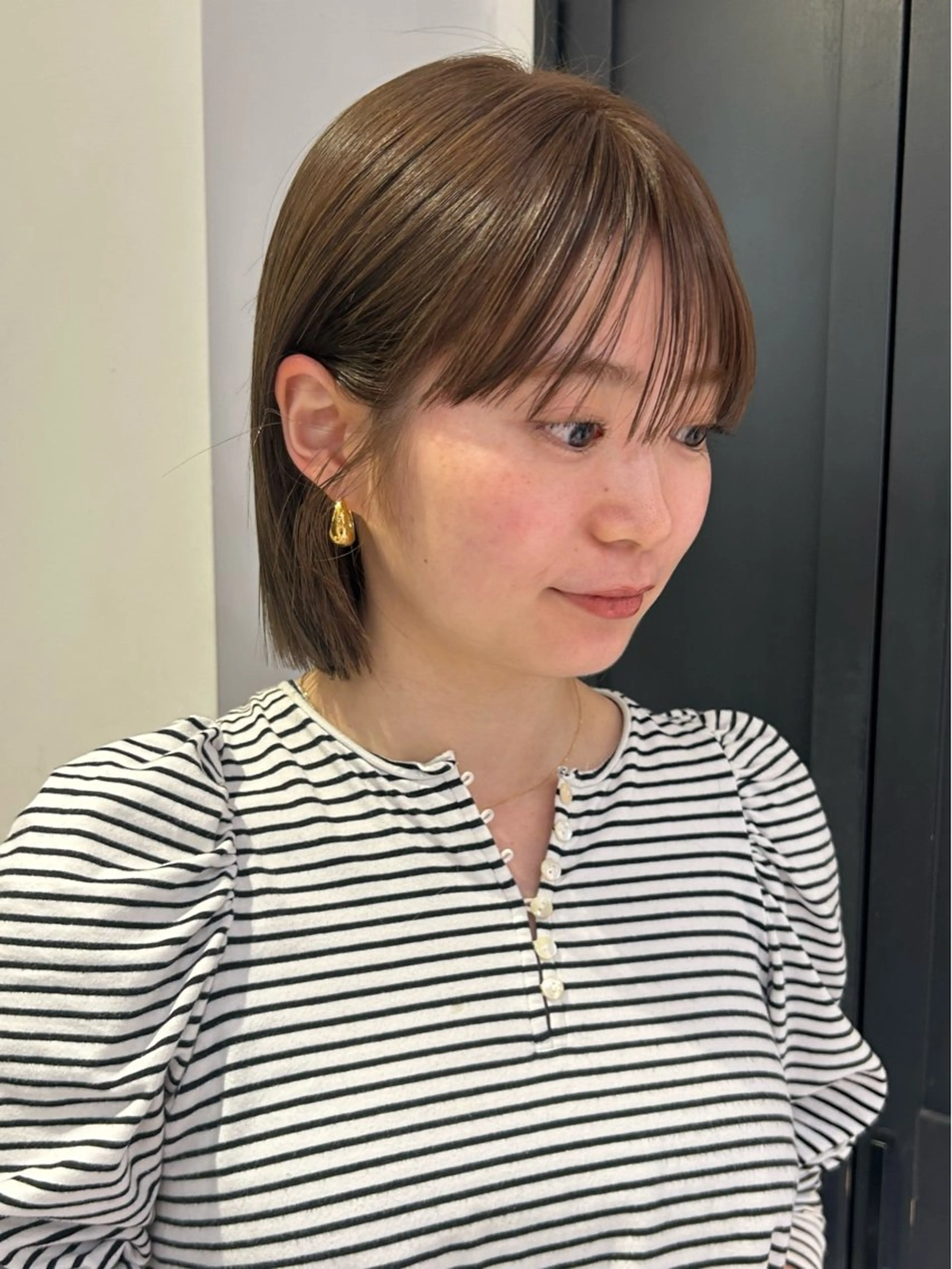 ミディアム カラー パーマ メンズ カット レイヤー/透明感/ ブリーチなし/わかなのヘアスタイル