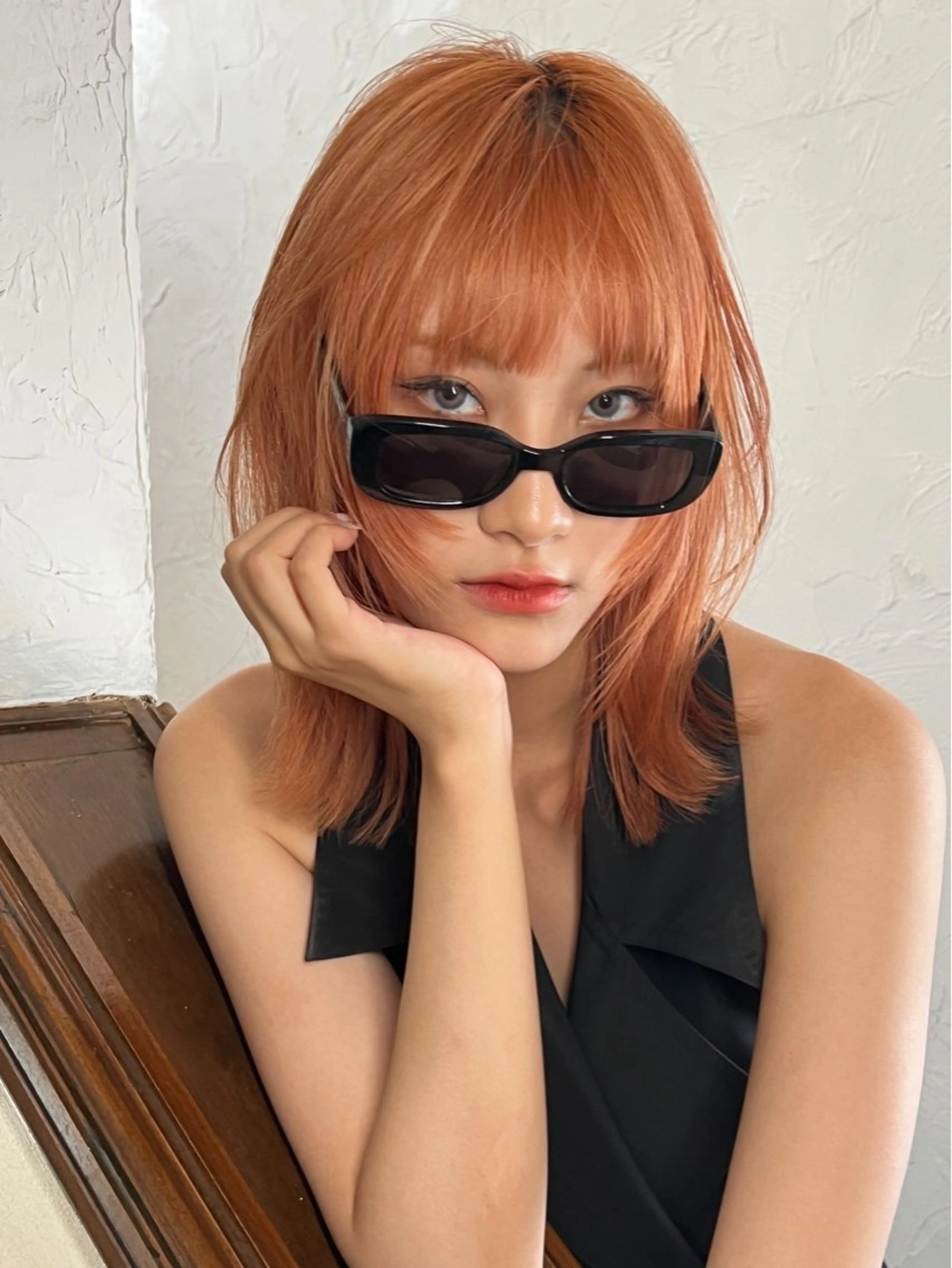 ミディアム Airi 韓国y2k レイヤーカットのヘアスタイル